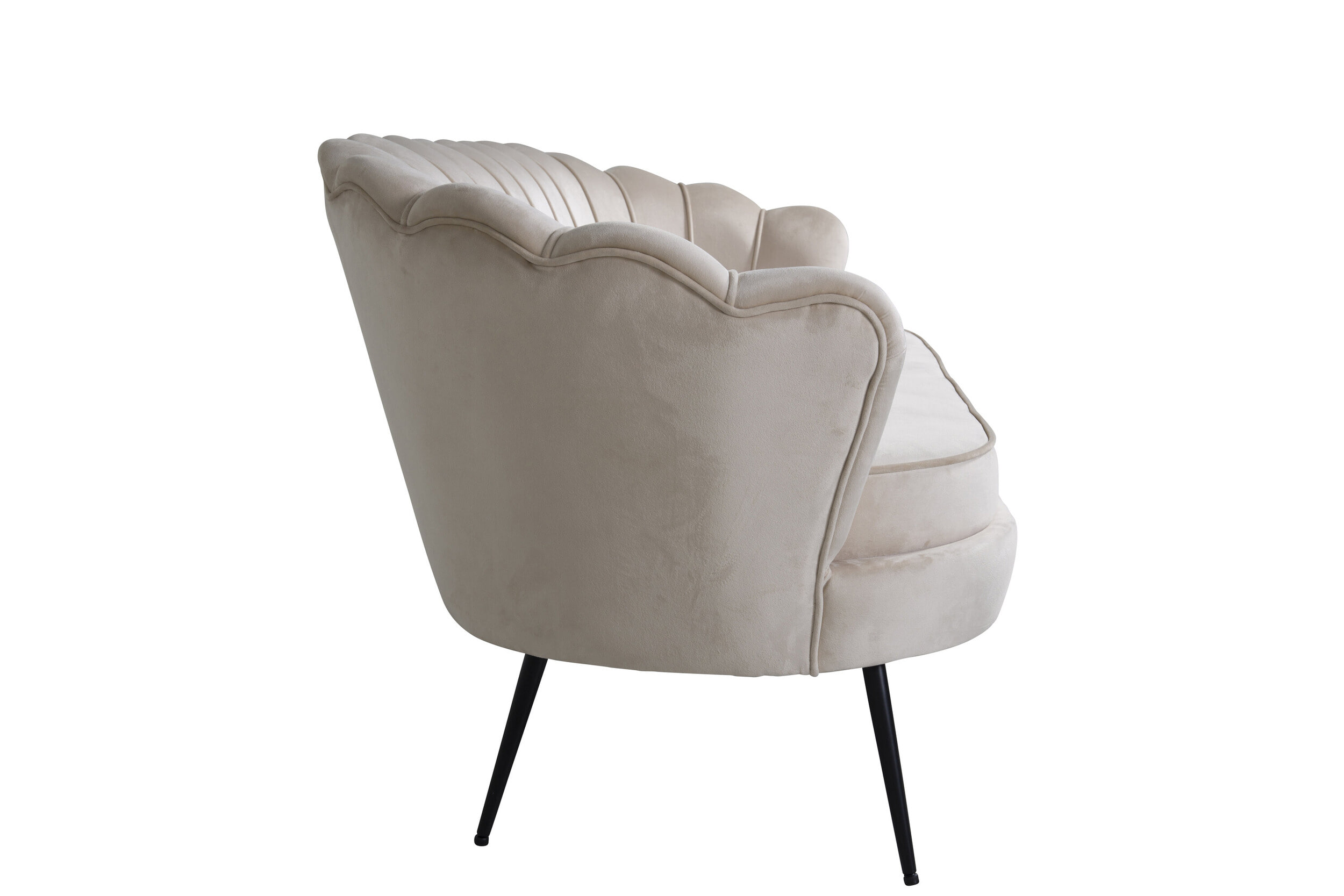 Nohr 3-zits Bank 'Yoni' Velvet, kleur Beige
