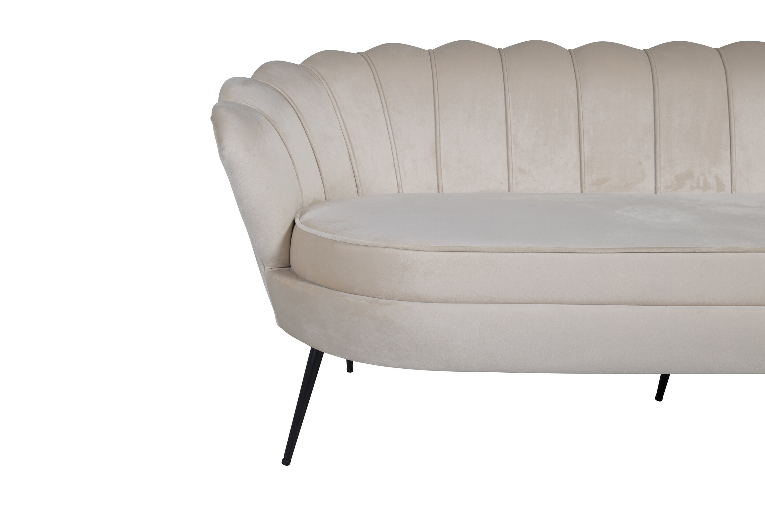 Nohr 3-zits Bank 'Yoni' Velvet, kleur Beige