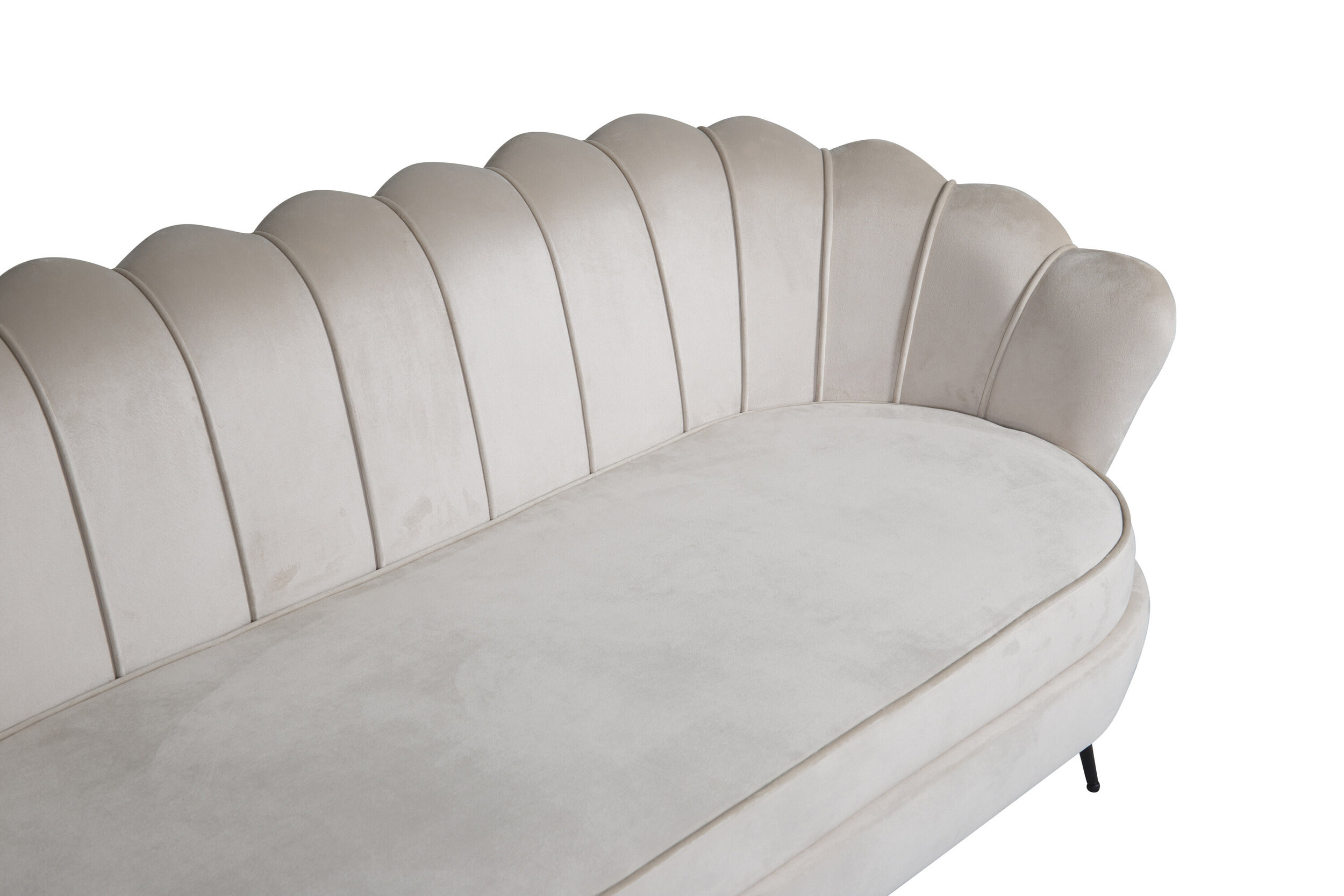 Nohr 3-zits Bank 'Yoni' Velvet, kleur Beige
