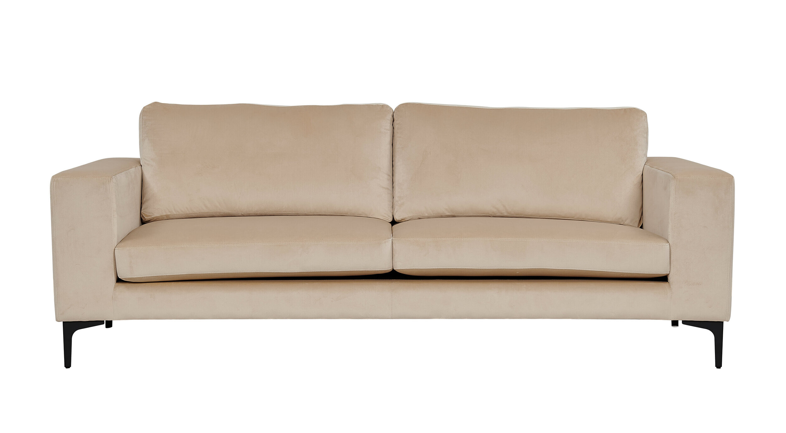 Nohr 3-zits Bank 'Laqueta' Velvet, kleur Beige
