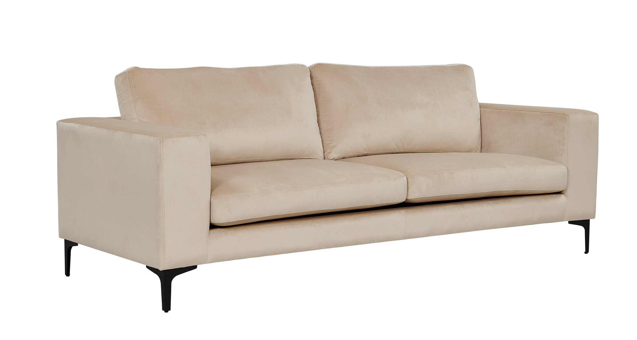 Nohr 3-zits Bank 'Laqueta' Velvet, kleur Beige