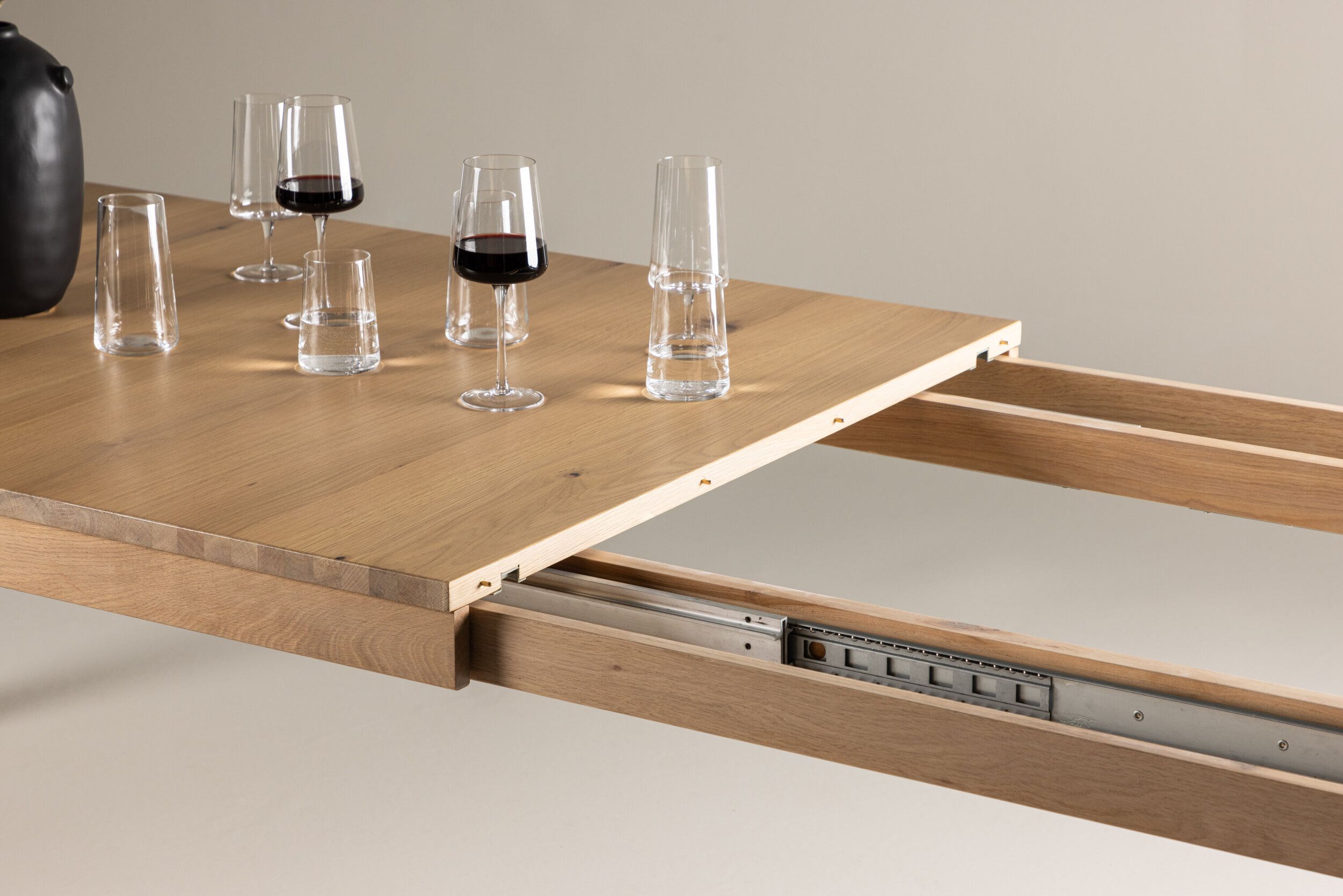 Nohr Uitschuifbare Eettafel 'Cederick' Eikenhout, 170/210/250 x 95cm, kleur Naturel