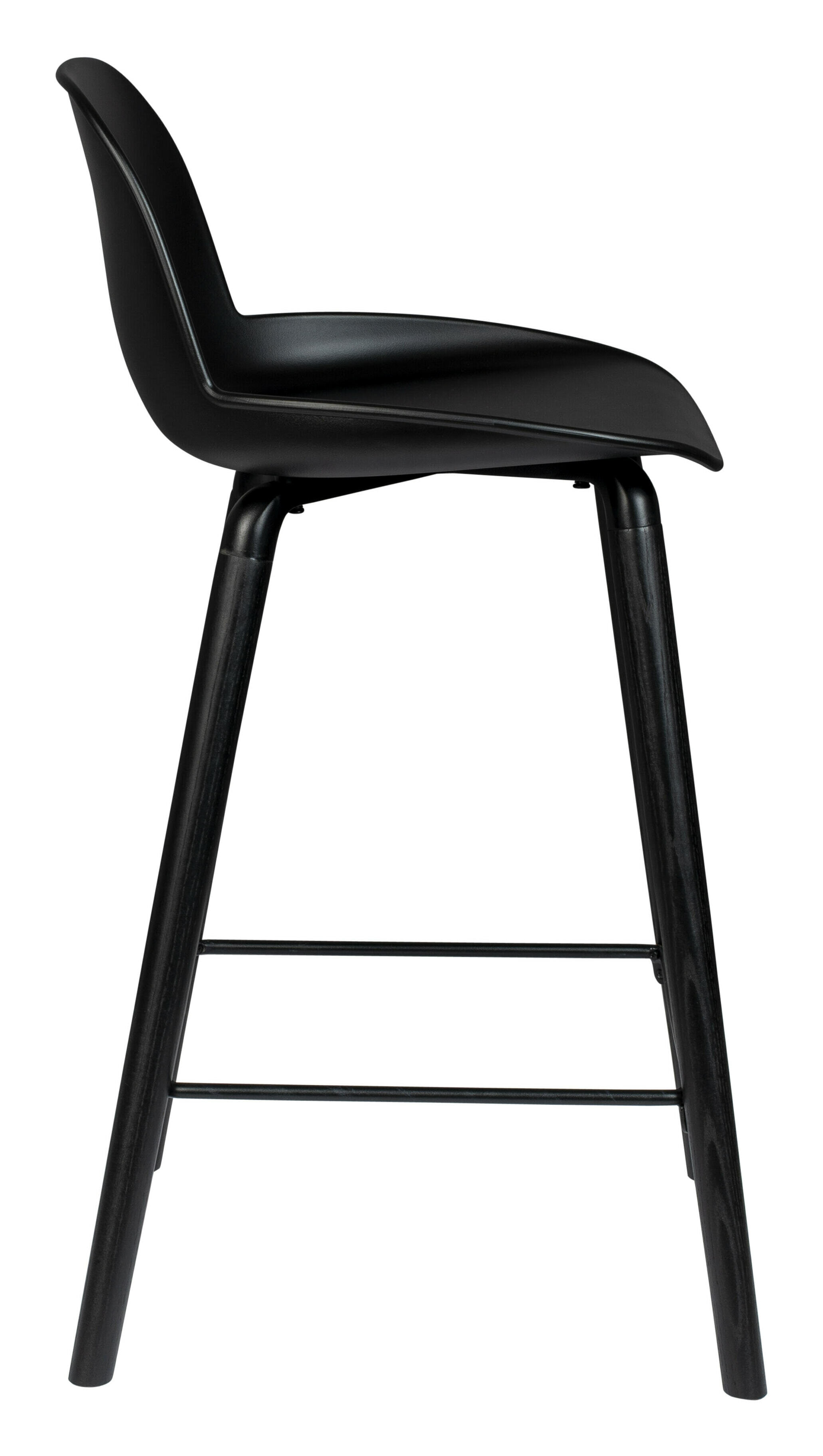 Zuiver Barstoel 'Albert Kuip' PP, kleur Zwart (zithoogte 65cm)