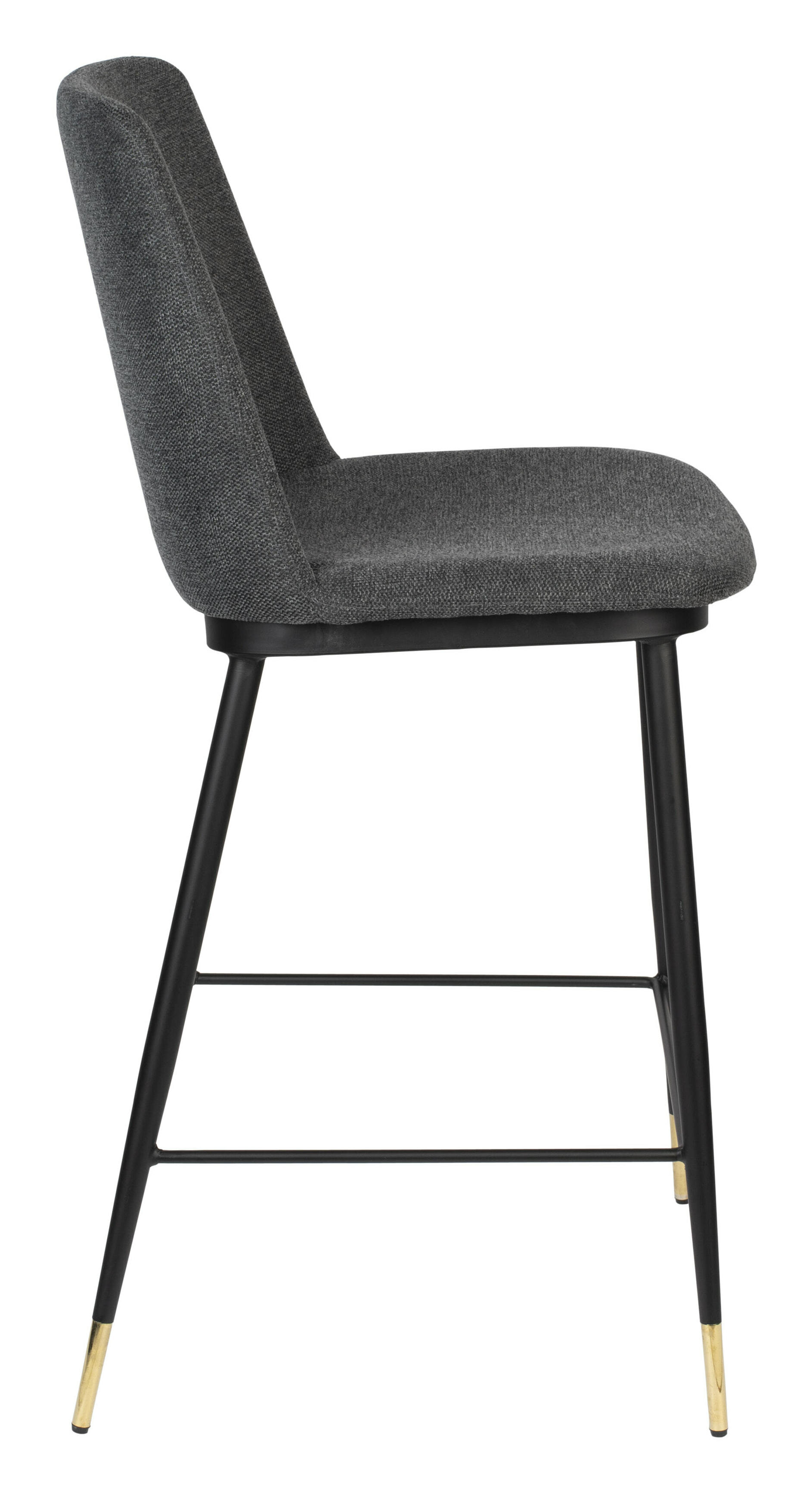 ZILT Barstoel 'Younes' kleur Donkergrijs (zithoogte 65cm)