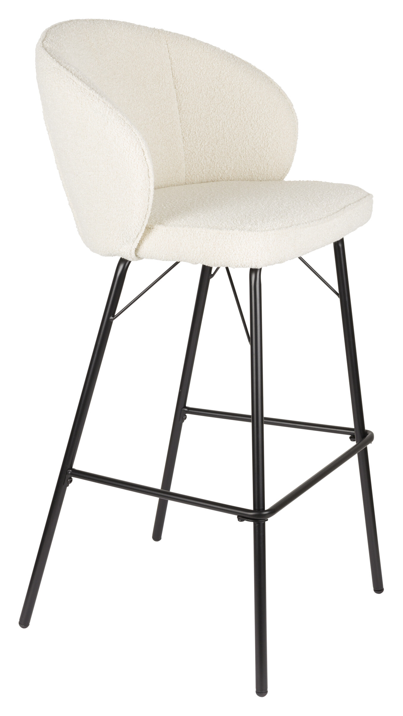 ZILT Barkruk 'Lysandra' Bouclé (zithoogte 75cm)