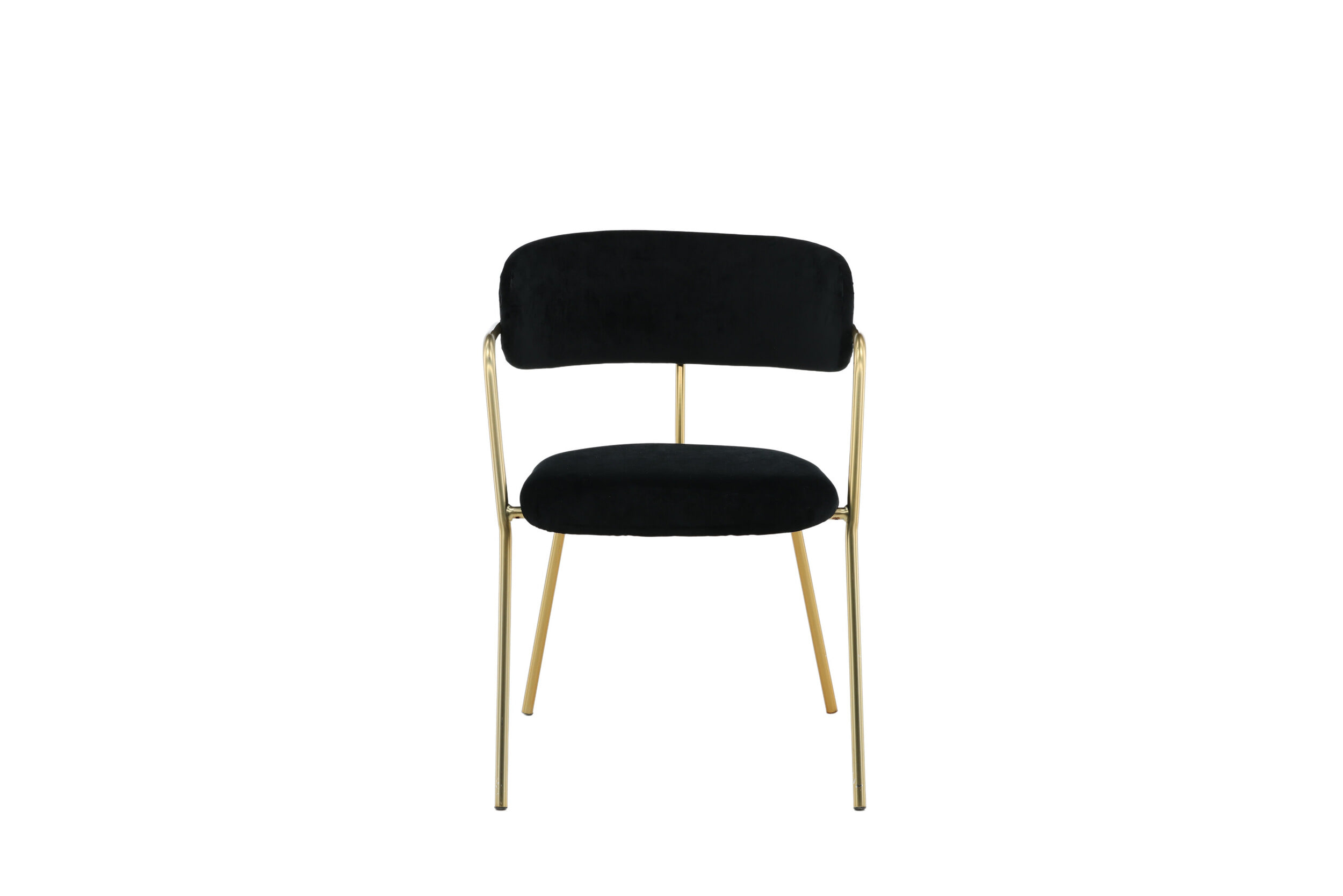 Nohr Eetkamerstoel 'Saverio' Velvet, kleur Zwart/Goud