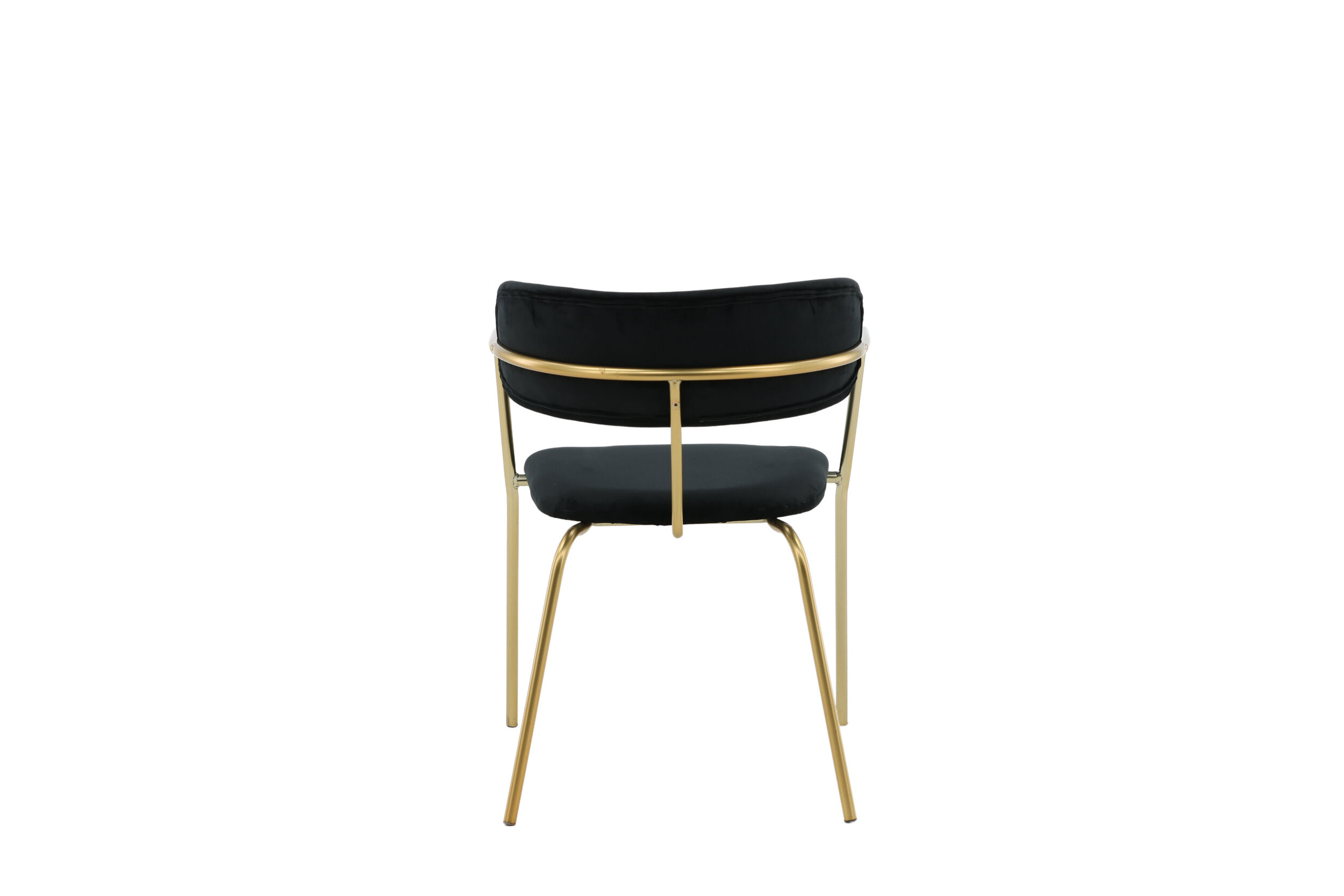 Nohr Eetkamerstoel 'Saverio' Velvet, kleur Zwart/Goud