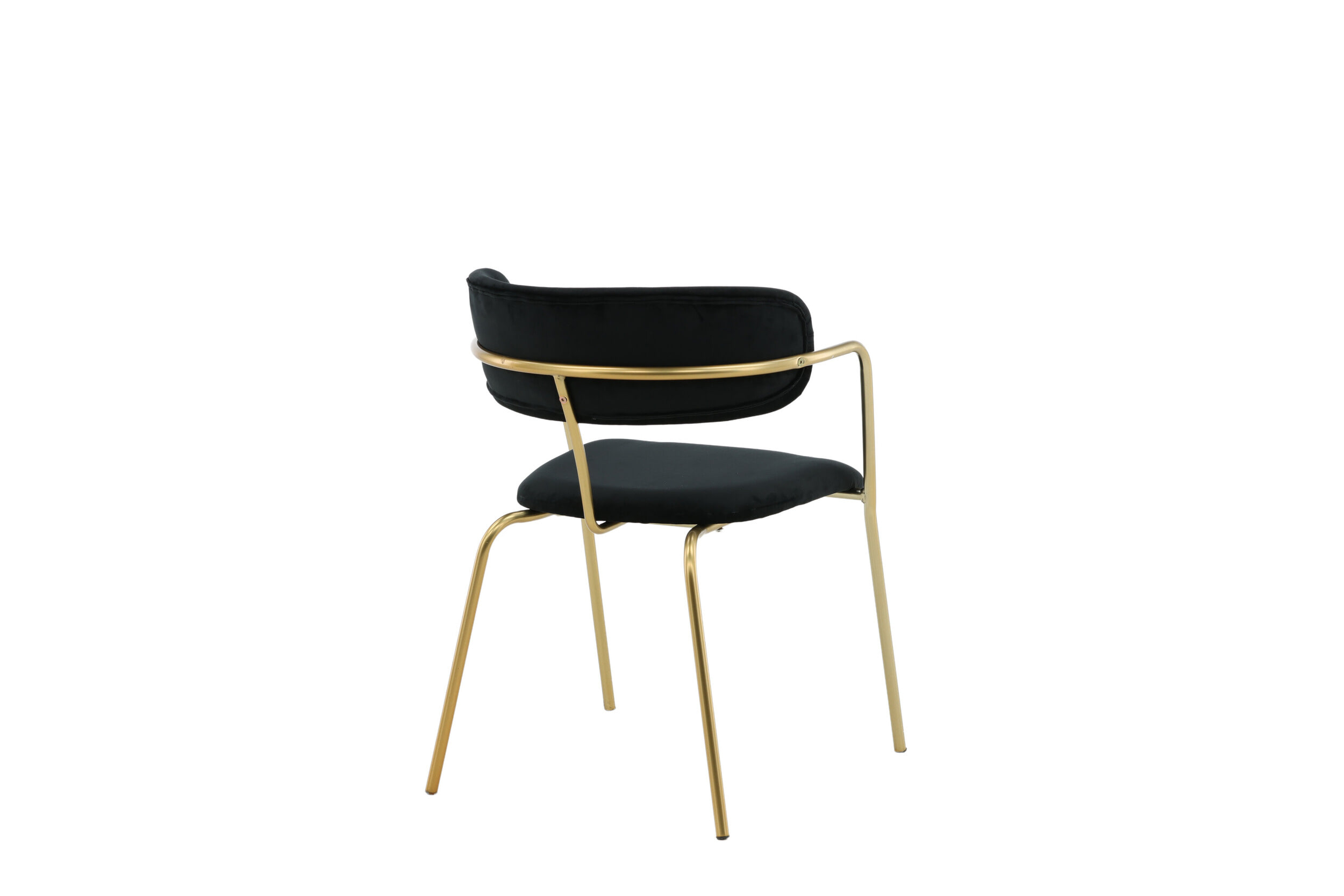 Nohr Eetkamerstoel 'Saverio' Velvet, kleur Zwart/Goud