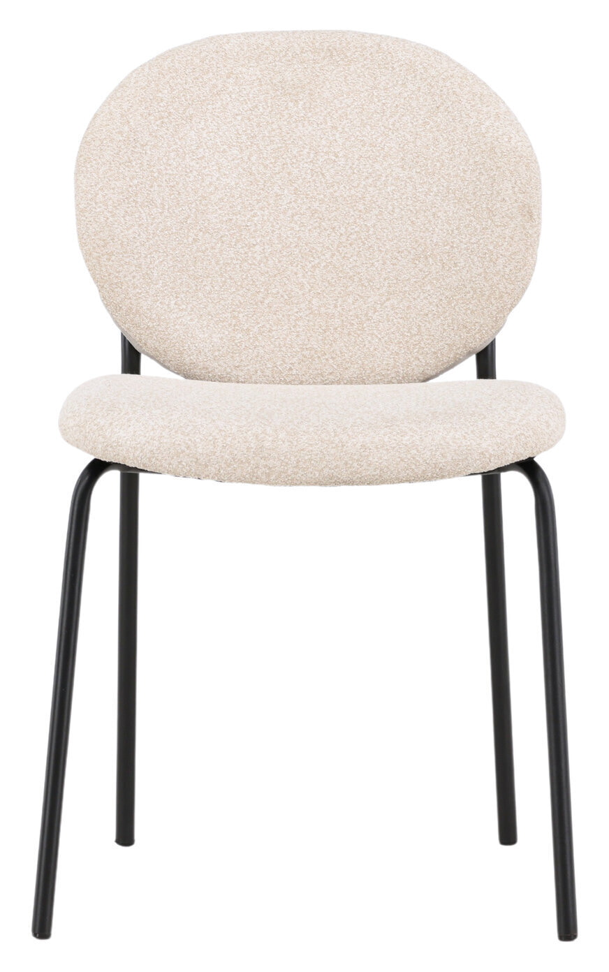 Nohr Eetkamerstoel 'Marguita' Bouclé, kleur Beige