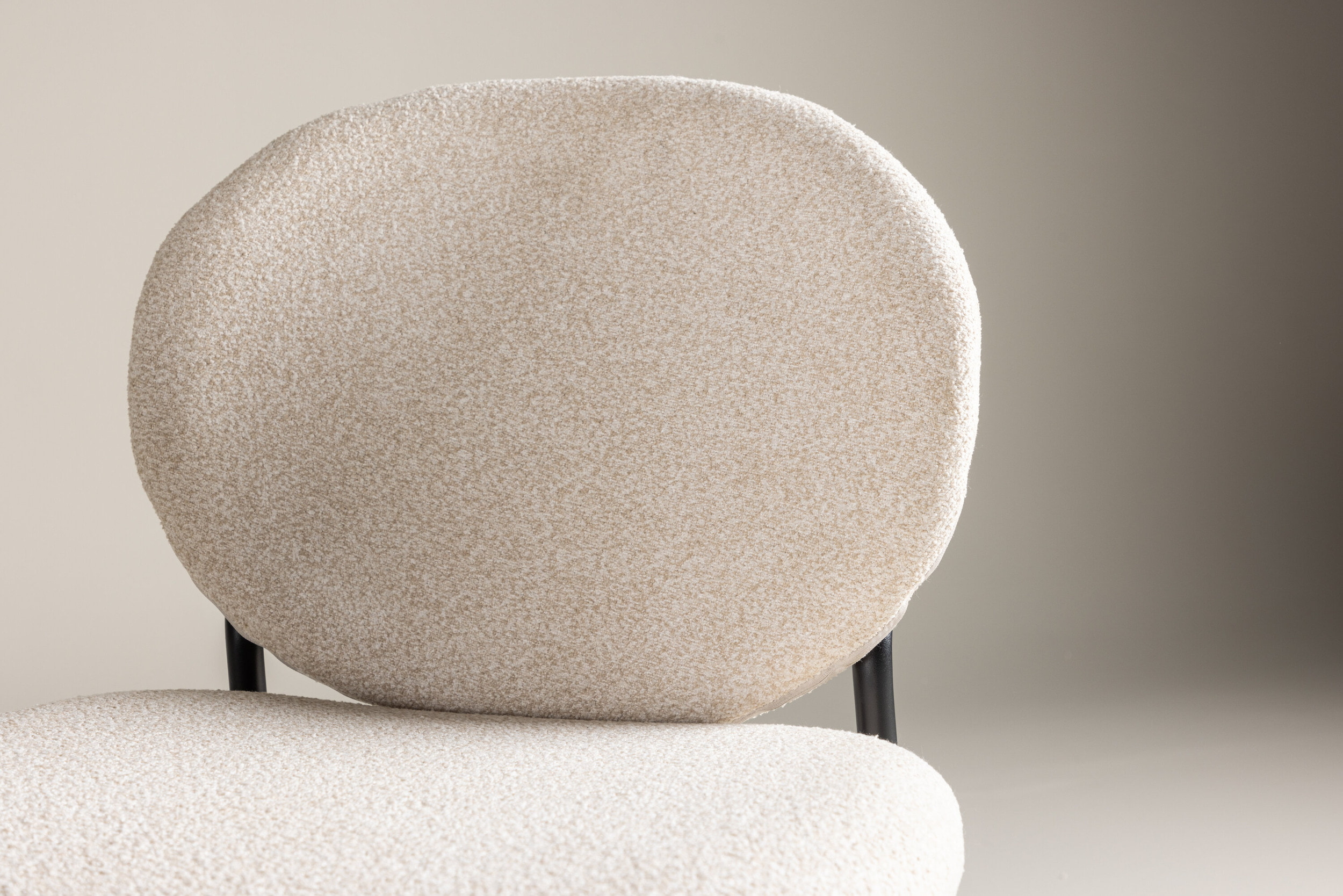 Nohr Eetkamerstoel 'Marguita' Bouclé, kleur Beige