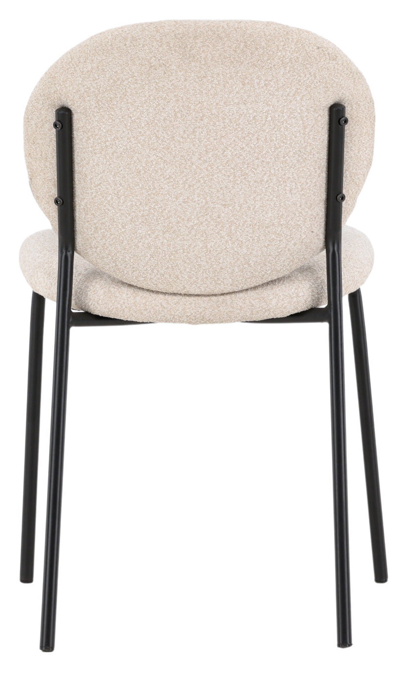 Nohr Eetkamerstoel 'Marguita' Bouclé, kleur Beige