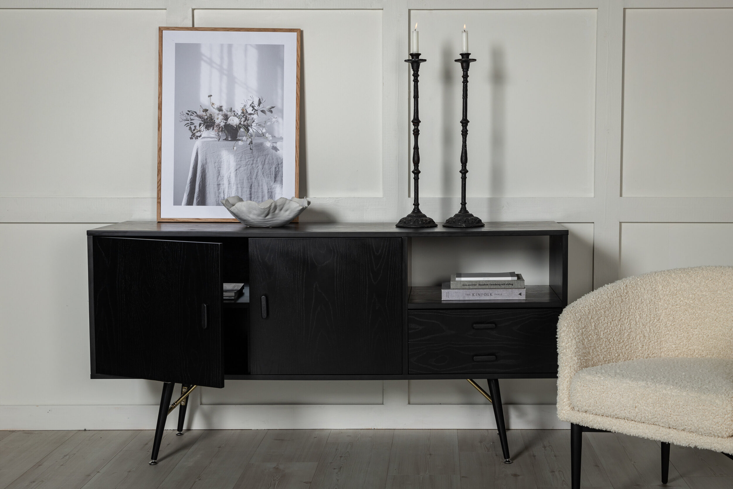 Nohr Dressoir 'Frisco' 160cm, kleur Zwart