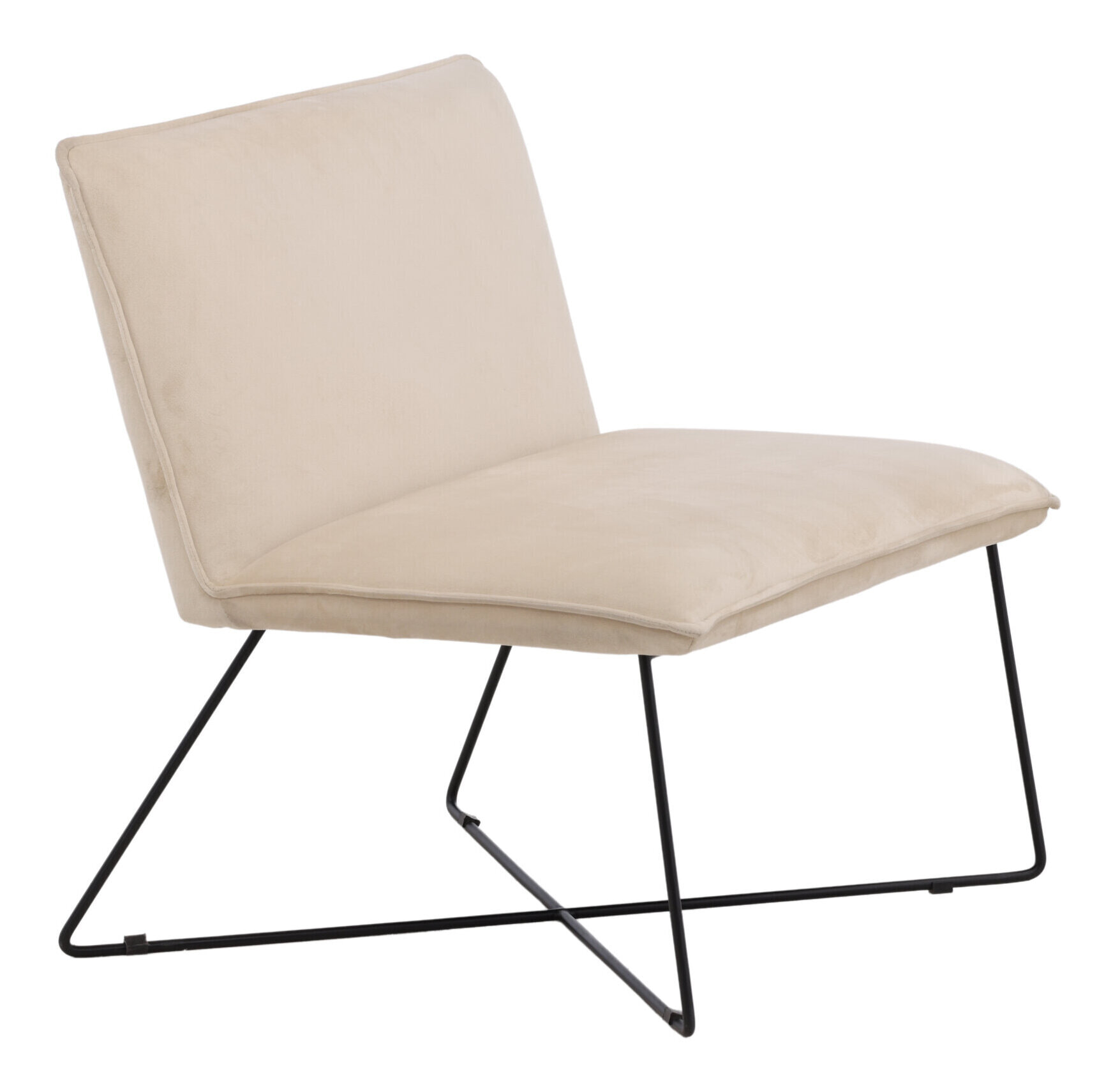 Nohr Fauteuil 'Tindra' Velvet, kleur Beige