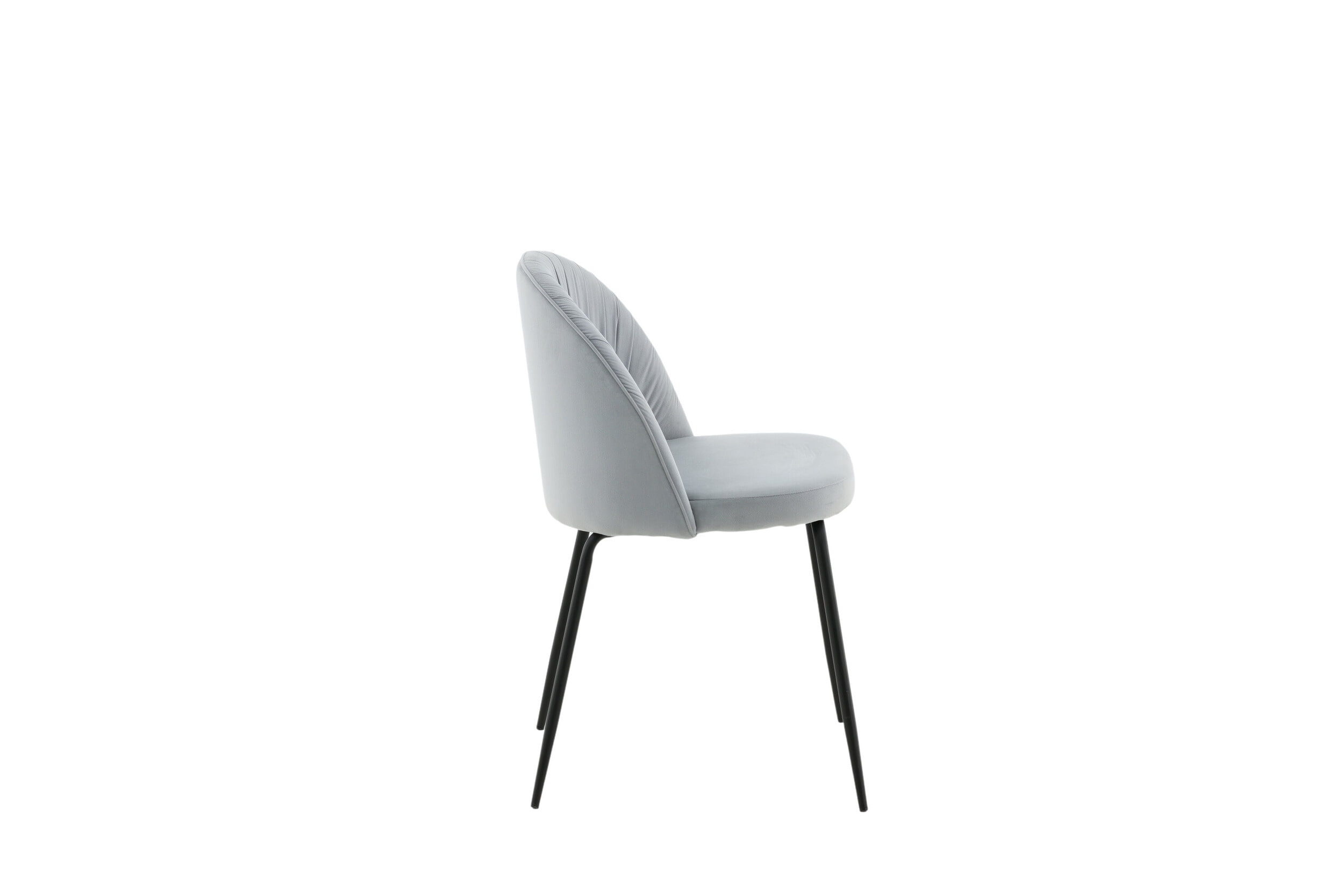 Nohr Eetkamerstoel 'Tangee' Velvet, kleur Lichtgrijs
