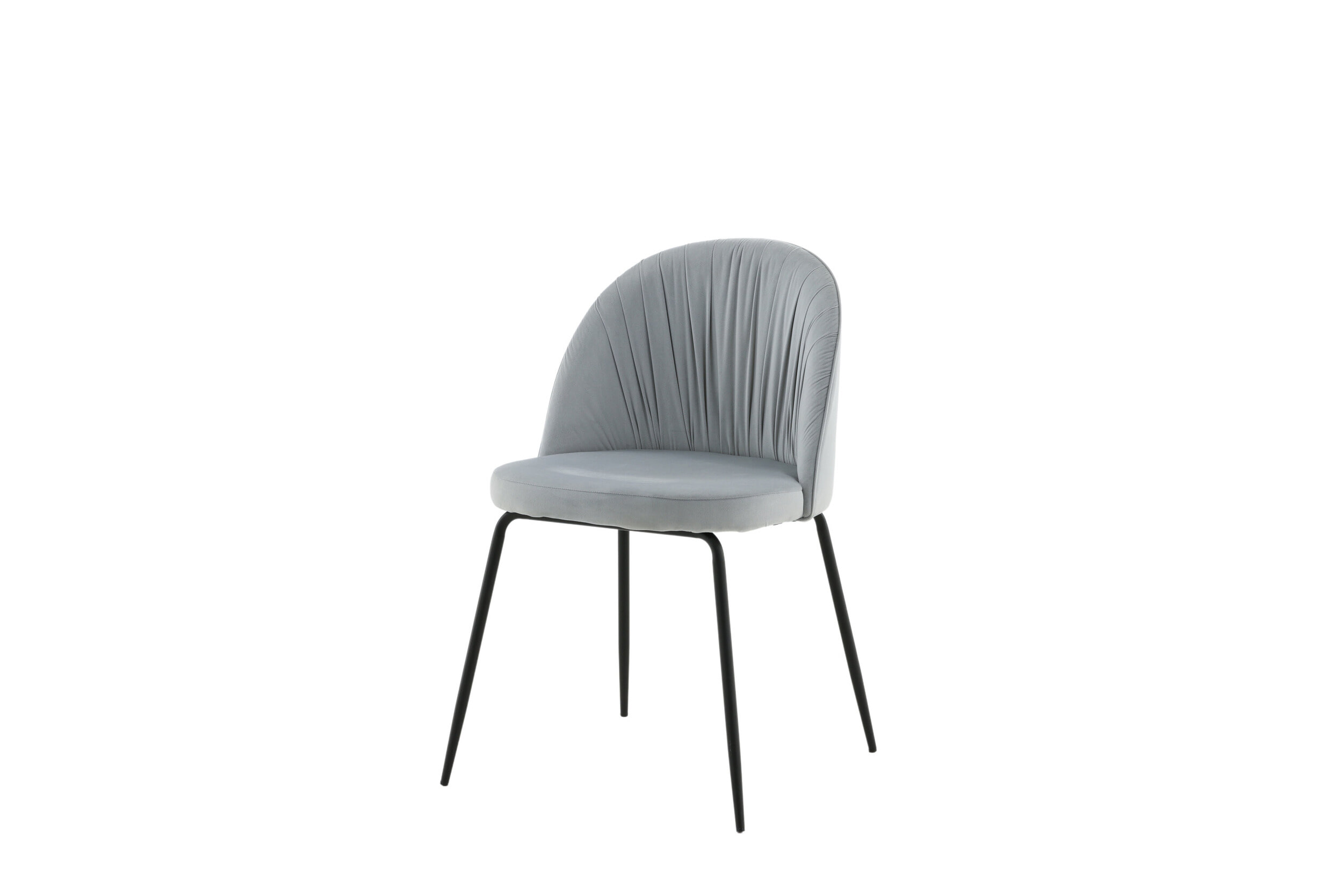 Nohr Eetkamerstoel 'Tangee' Velvet, kleur Lichtgrijs
