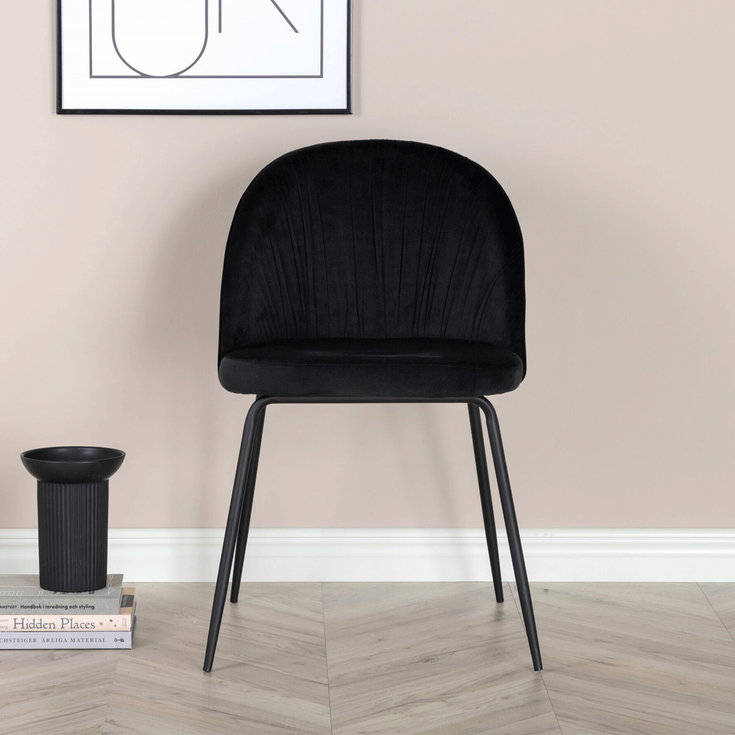 Nohr Eetkamerstoel Tangee Velvet - Zwart