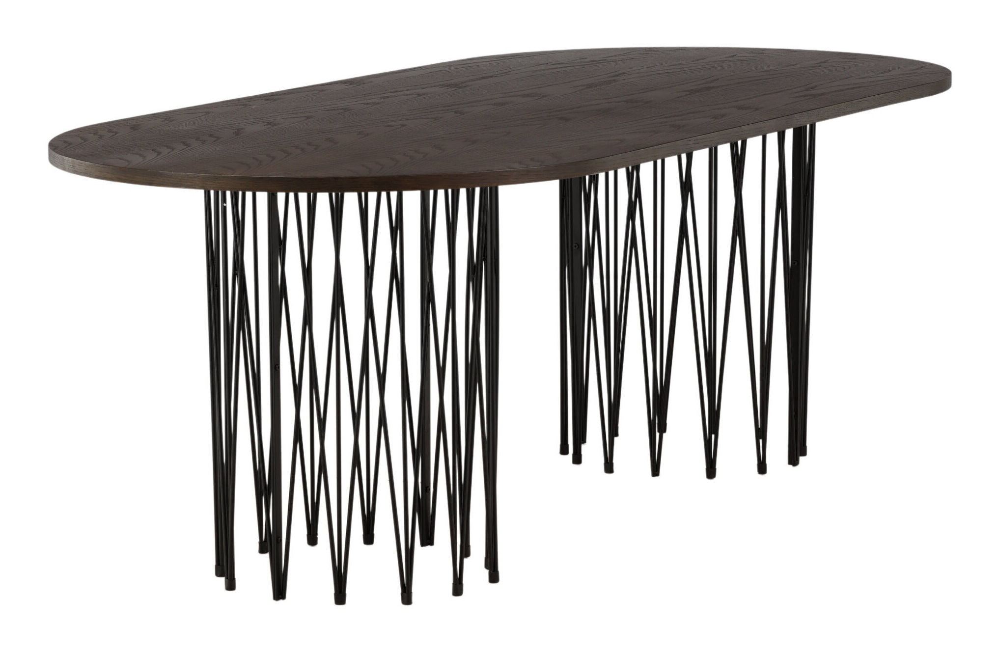 Nohr Ovale Eettafel 'Danni' 220 x 100cm, kleur Mokka