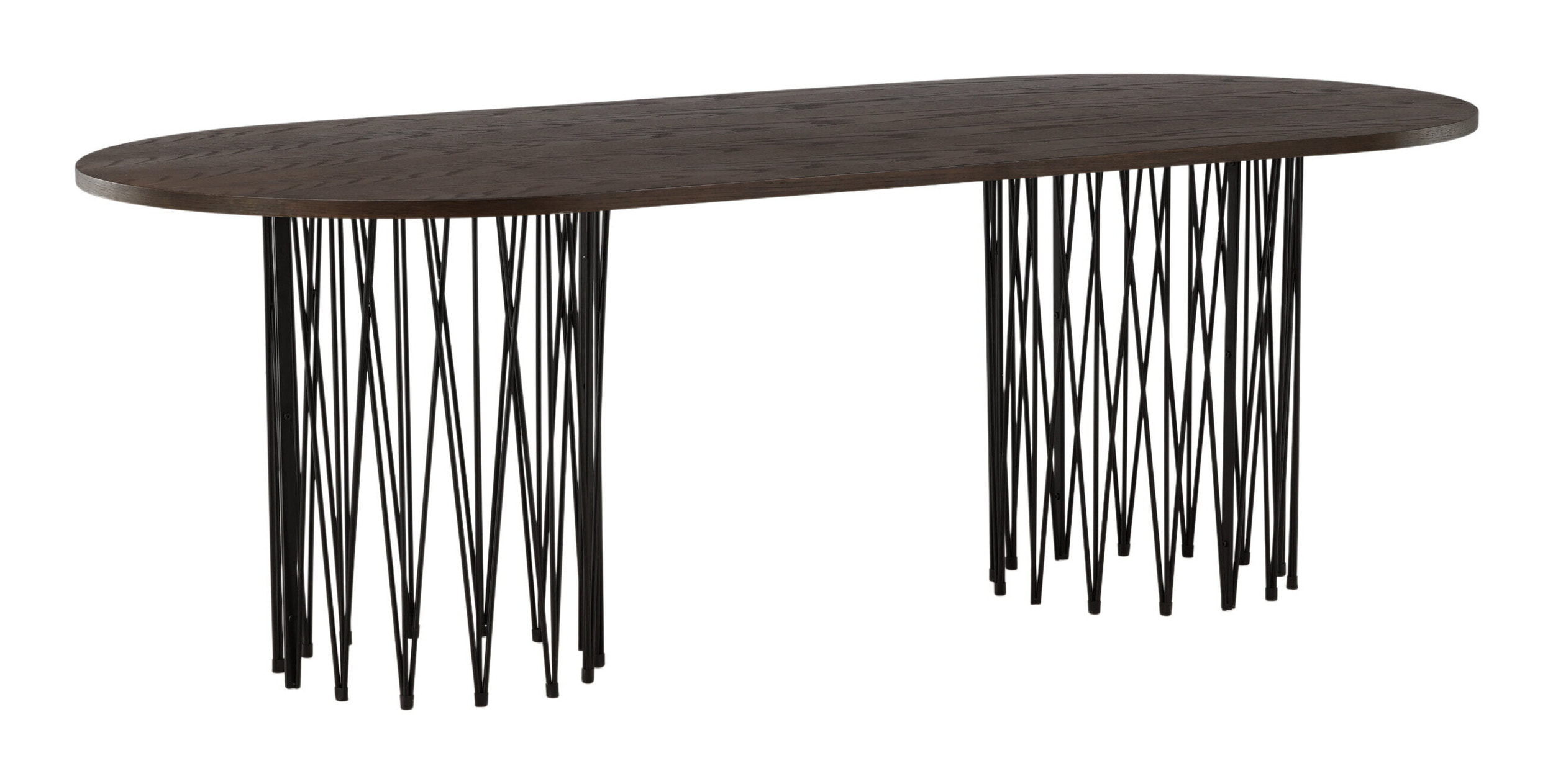 Nohr Ovale Eettafel 'Danni' 220 x 100cm, kleur Mokka
