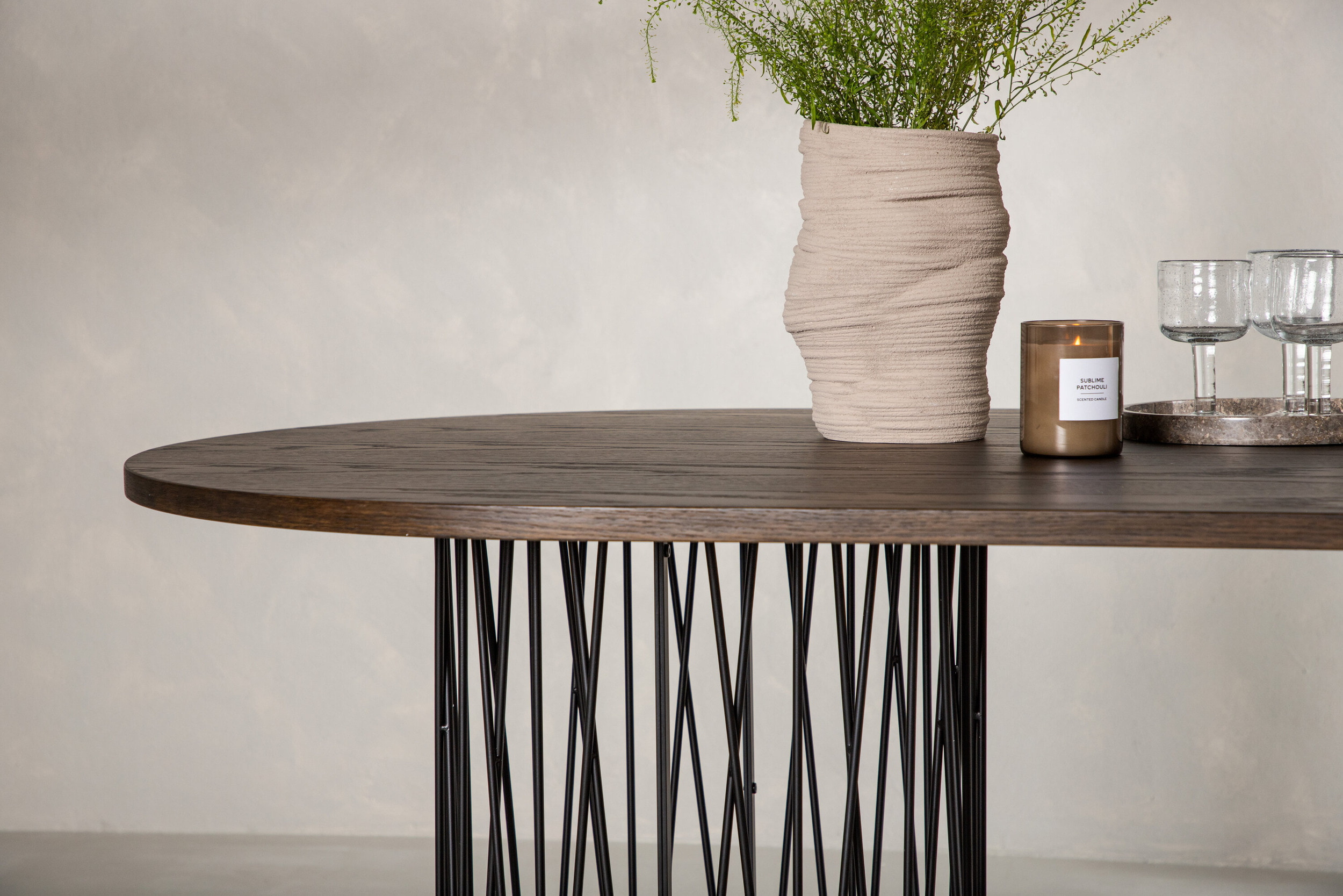 Nohr Ovale Eettafel 'Danni' 220 x 100cm, kleur Mokka