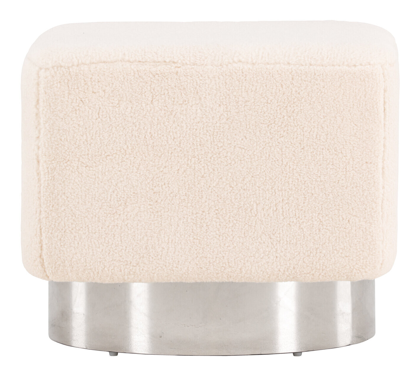 Nohr Poef 'Montey' Fleece, kleur Off White