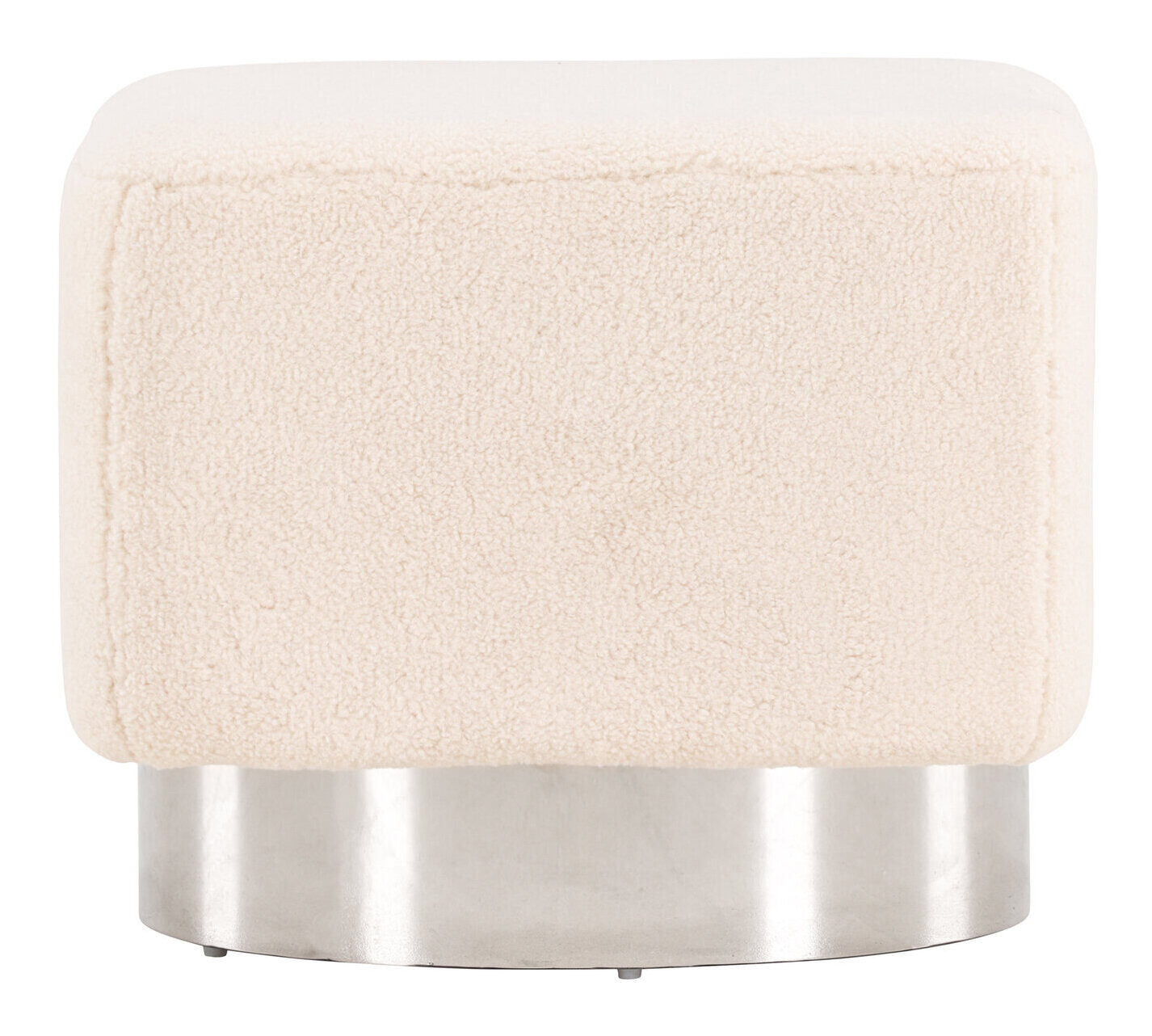 Nohr Poef 'Montey' Fleece, kleur Off White