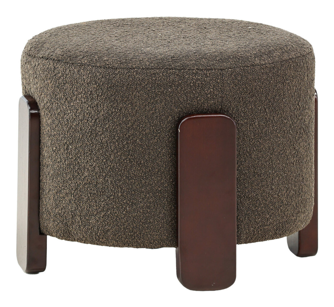 Nohr Hocker 'Zully' Bouclé, kleur Donkergrijs