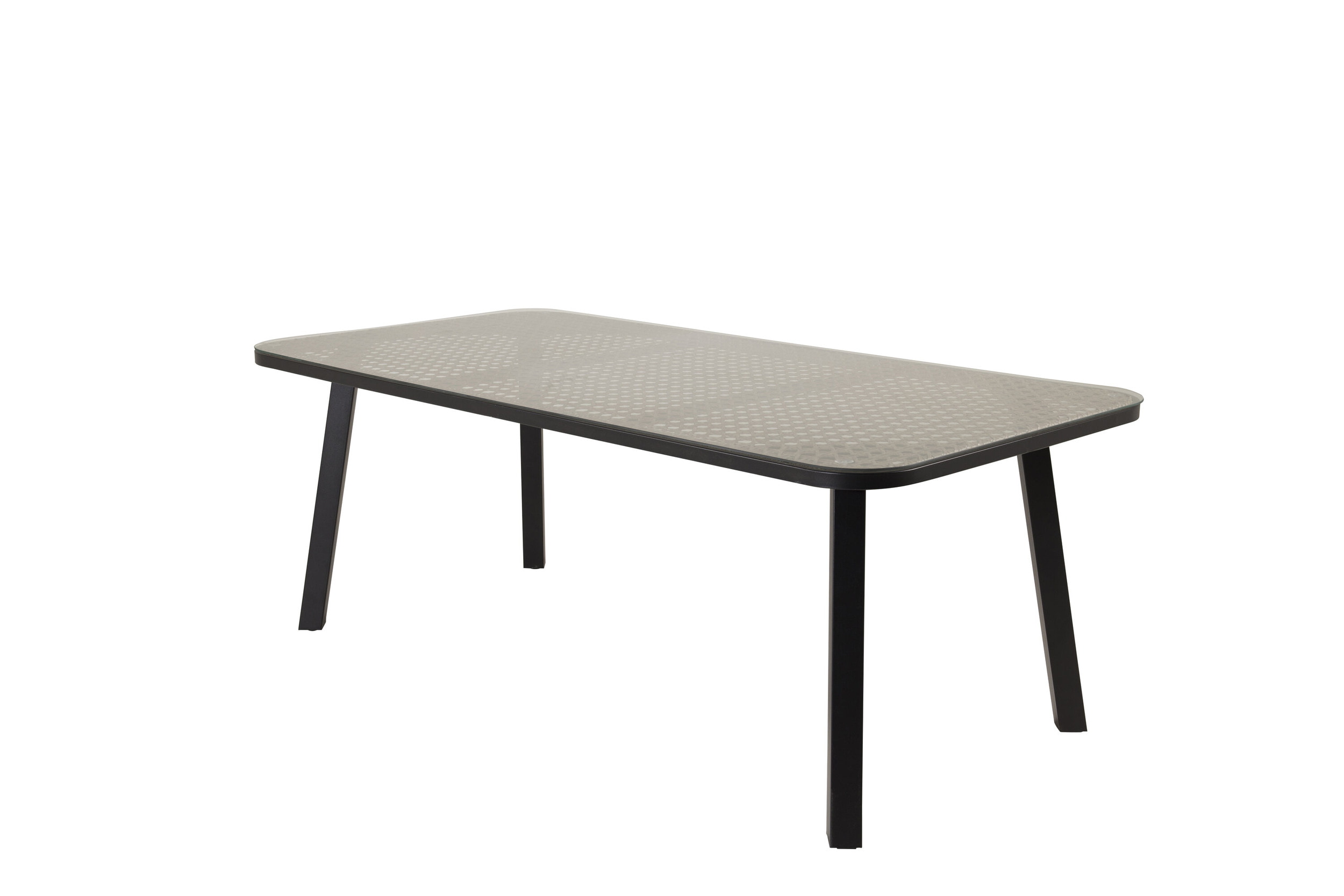 Nohr Tuintafel 'Leontyne' Glas en wicker, 200 x 100cm