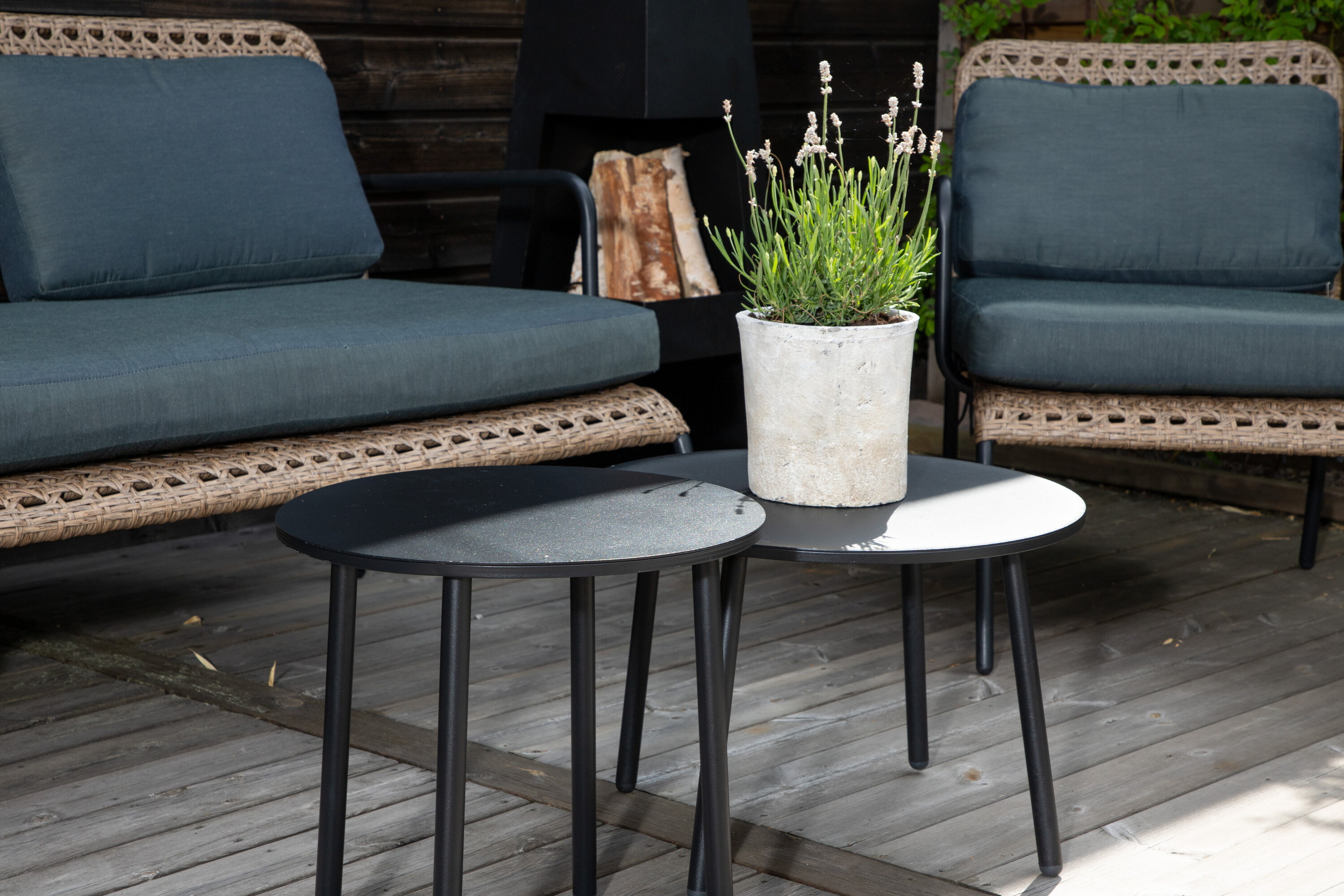 Nohr Loungeset 'Leontyne' Met bank, 2 stoelen en tafels