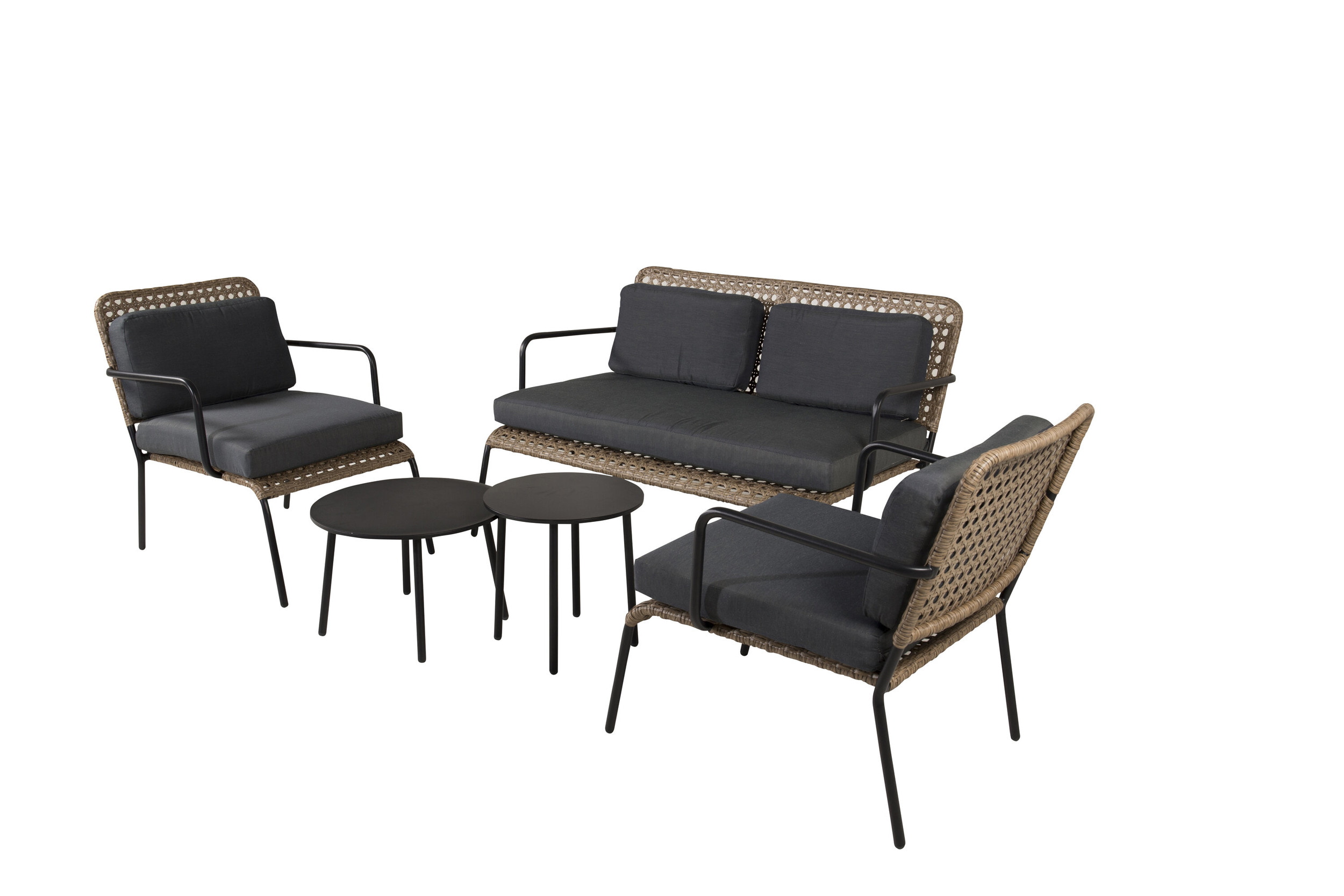 Nohr Loungeset 'Leontyne' Met bank, 2 stoelen en tafels