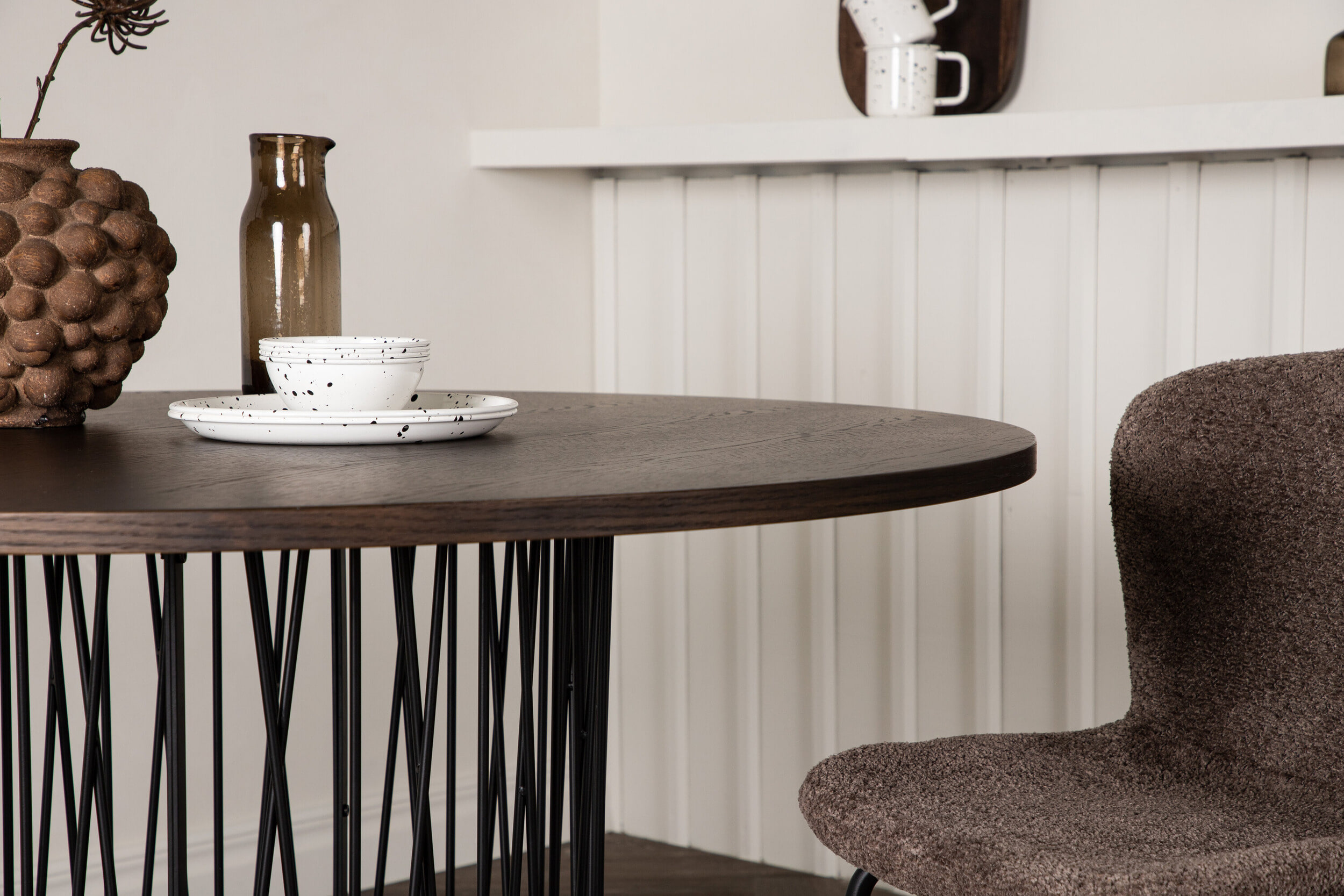 Nohr Ronde Eettafel 'Danni' 120cm, kleur Mokka