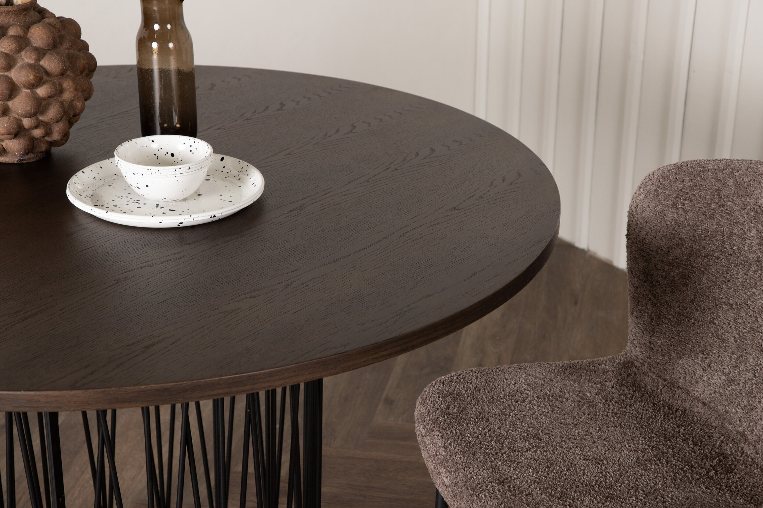 Nohr Ronde Eettafel 'Danni' 120cm, kleur Mokka