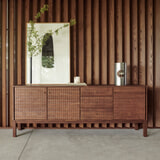 Ethnicraft Dressoir 'Sono' Gevernist Teakhout, 228cm