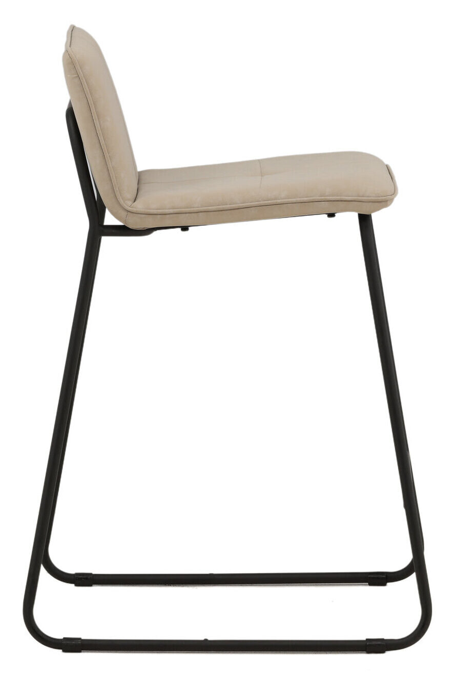 Nohr Barkruk 'Sheridan' Microvezel, kleur Beige (zithoogte 64cm)