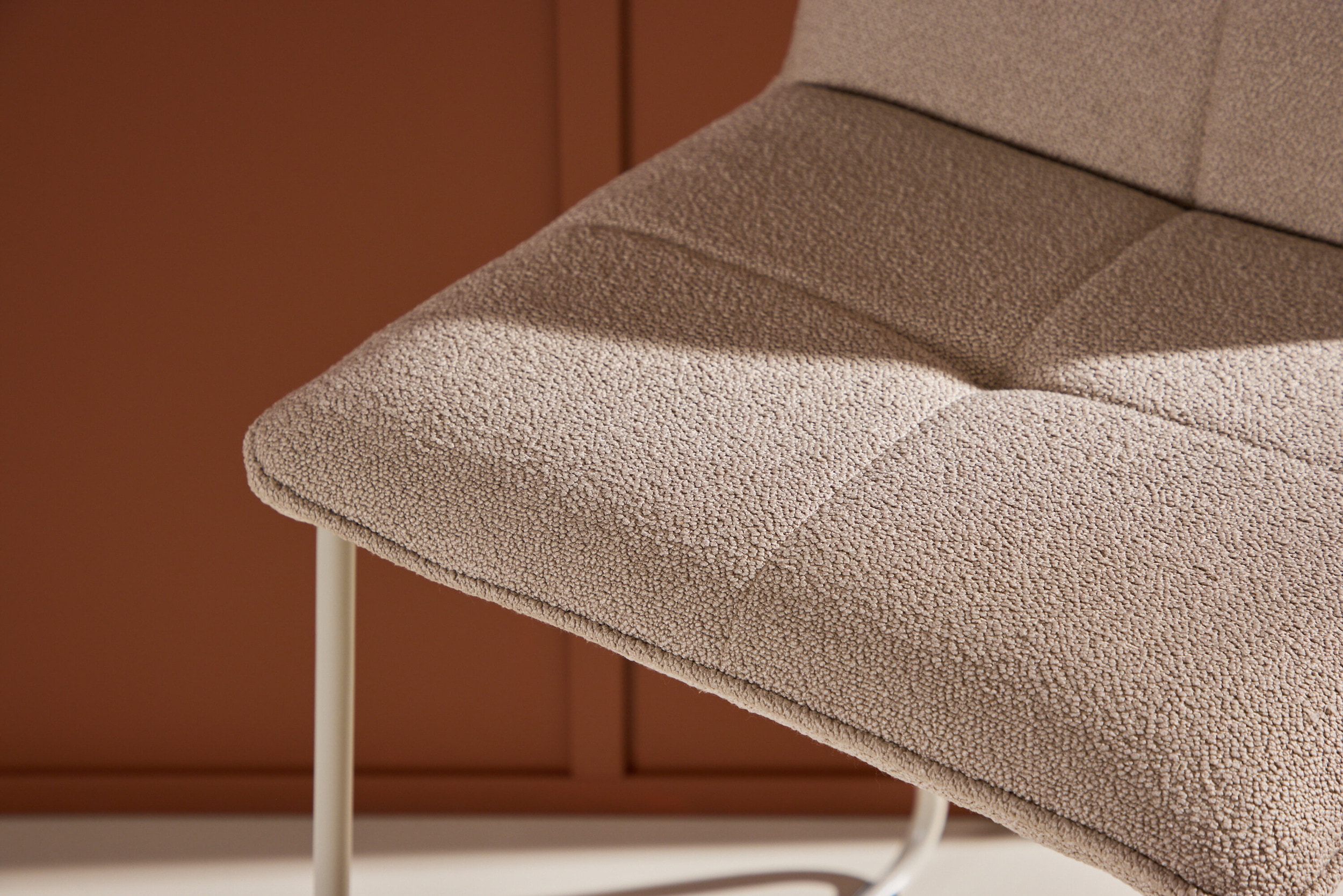 Nohr Barkruk 'Sheridan' Bouclé, kleur Beige (zithoogte 65cm)