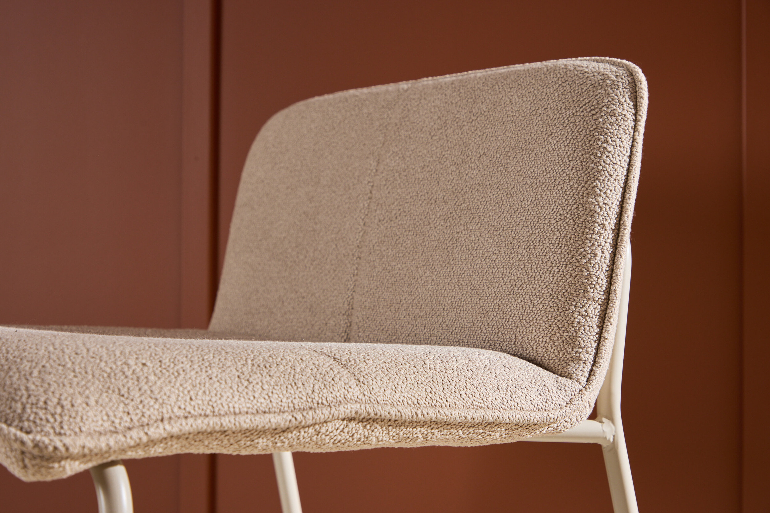 Nohr Barkruk 'Sheridan' Bouclé, kleur Beige (zithoogte 65cm)