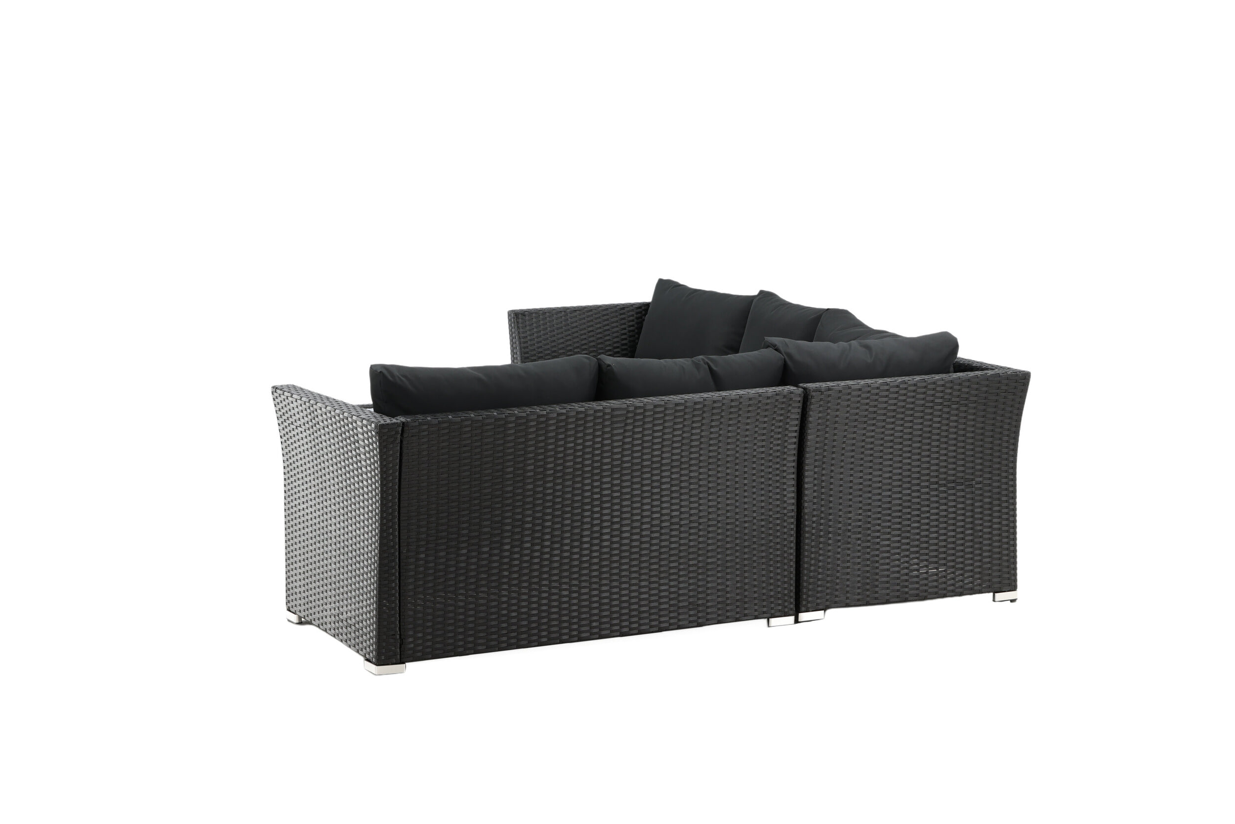 Nohr Loungeset 'Melandie' Met hoekbank en tafel, kleur Zwart