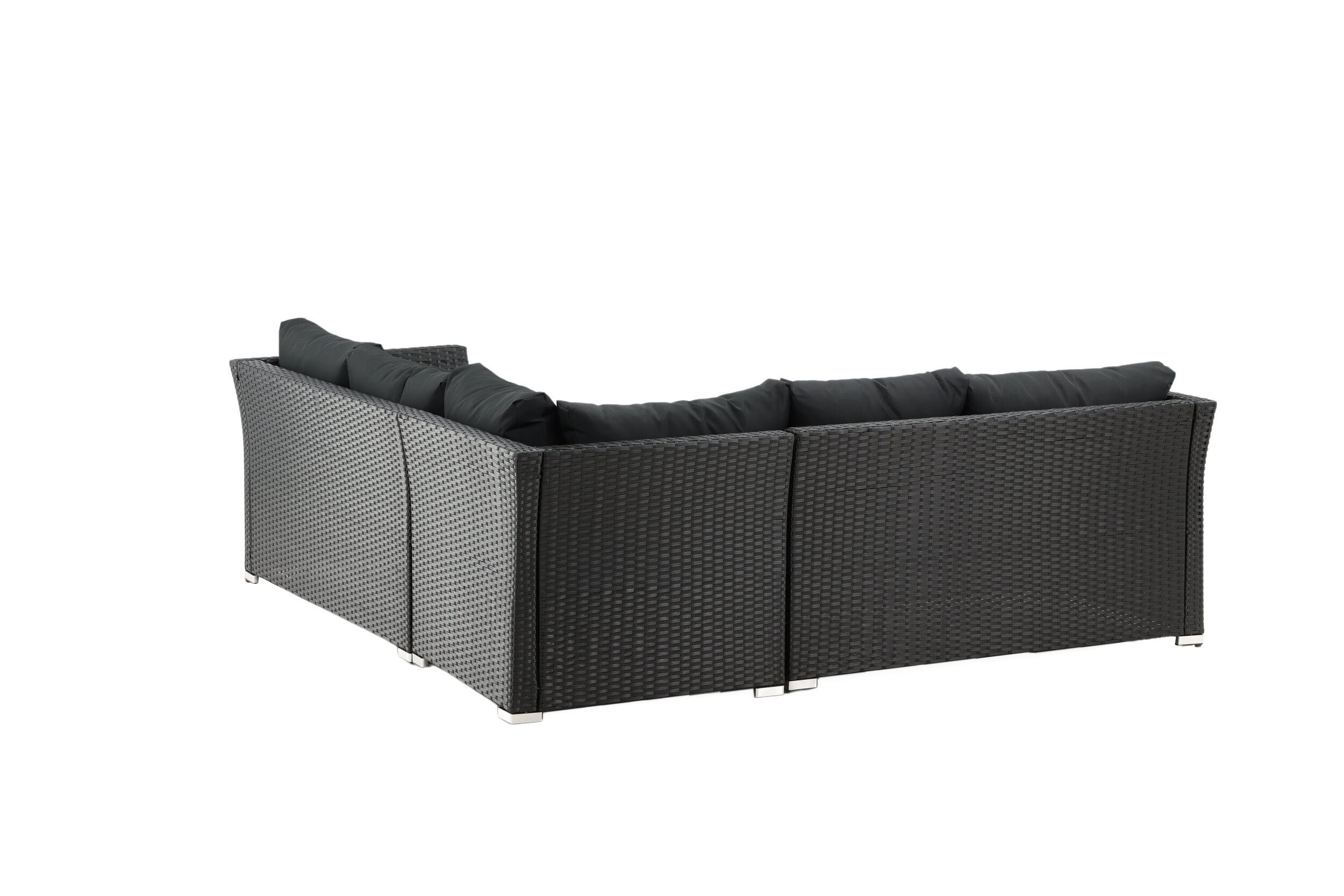 Nohr Loungeset 'Melandie' Met hoekbank en tafel, kleur Zwart