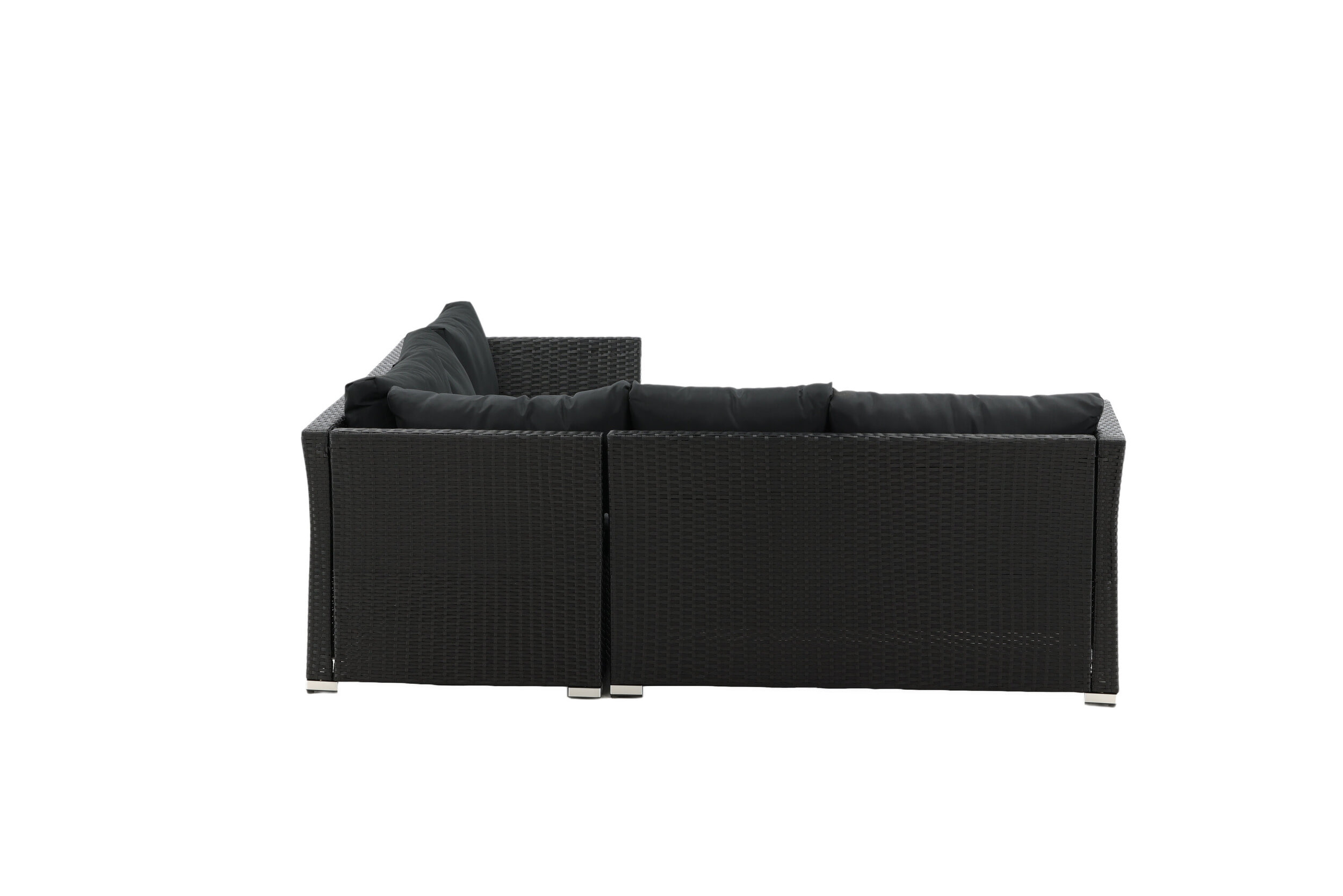 Nohr Loungeset 'Melandie' Met hoekbank en tafel, kleur Zwart