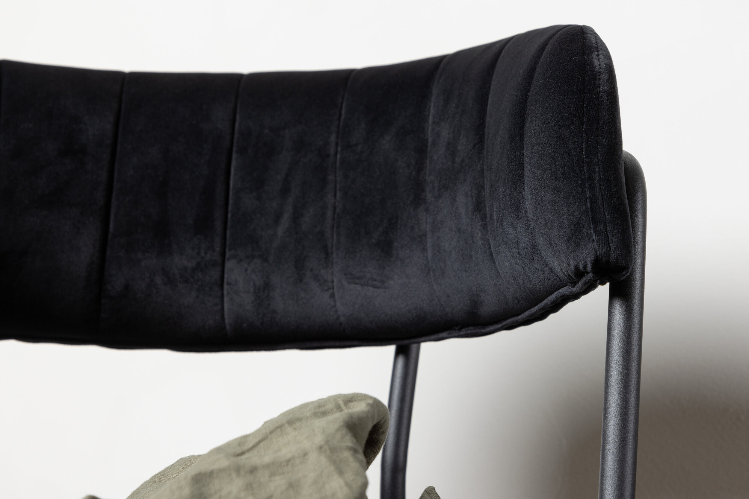 Nohr Barkruk 'Delmy' Velvet (zithoogte 61cm), kleur Zwart