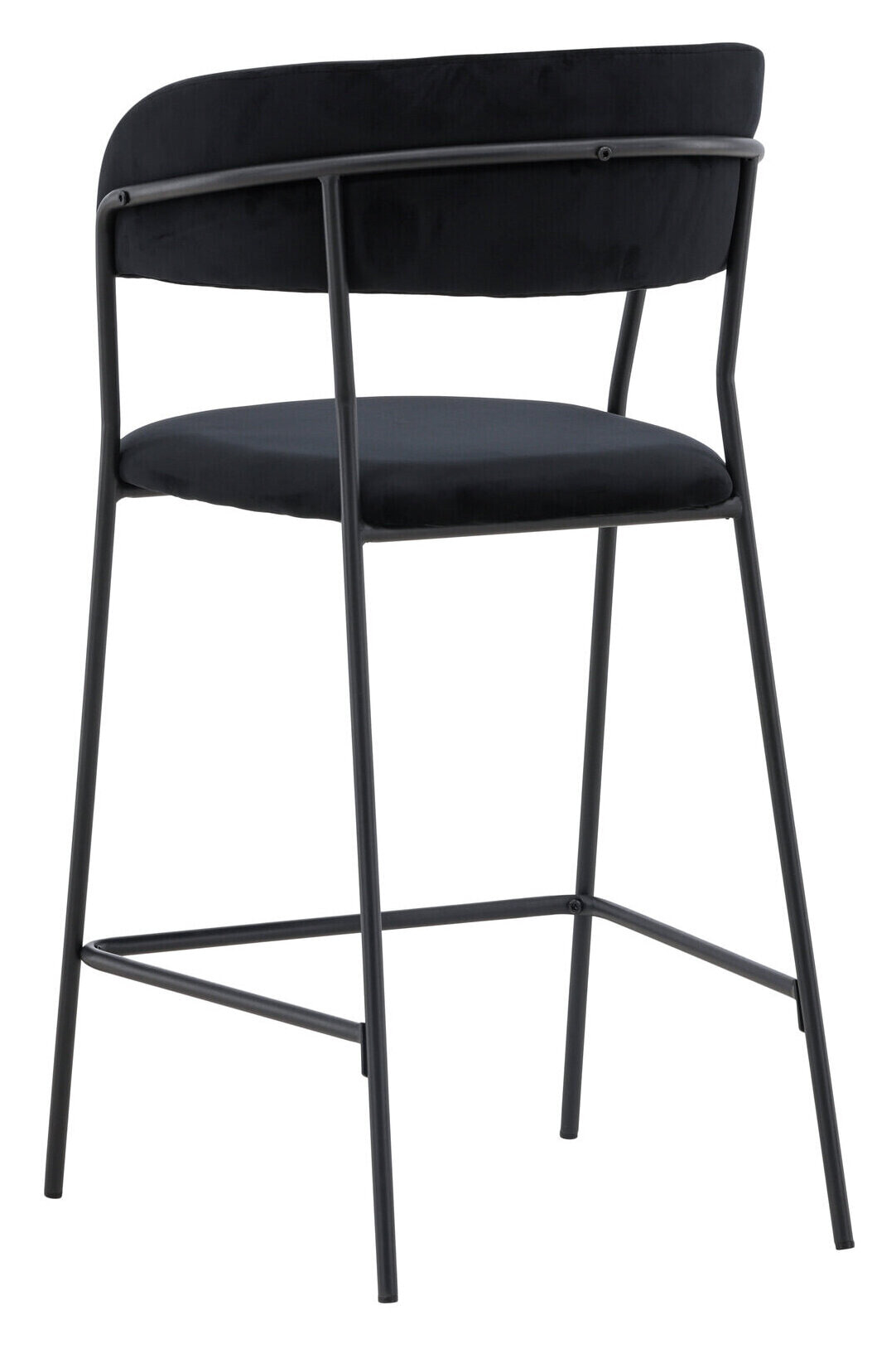 Nohr Barkruk 'Delmy' Velvet (zithoogte 61cm), kleur Zwart