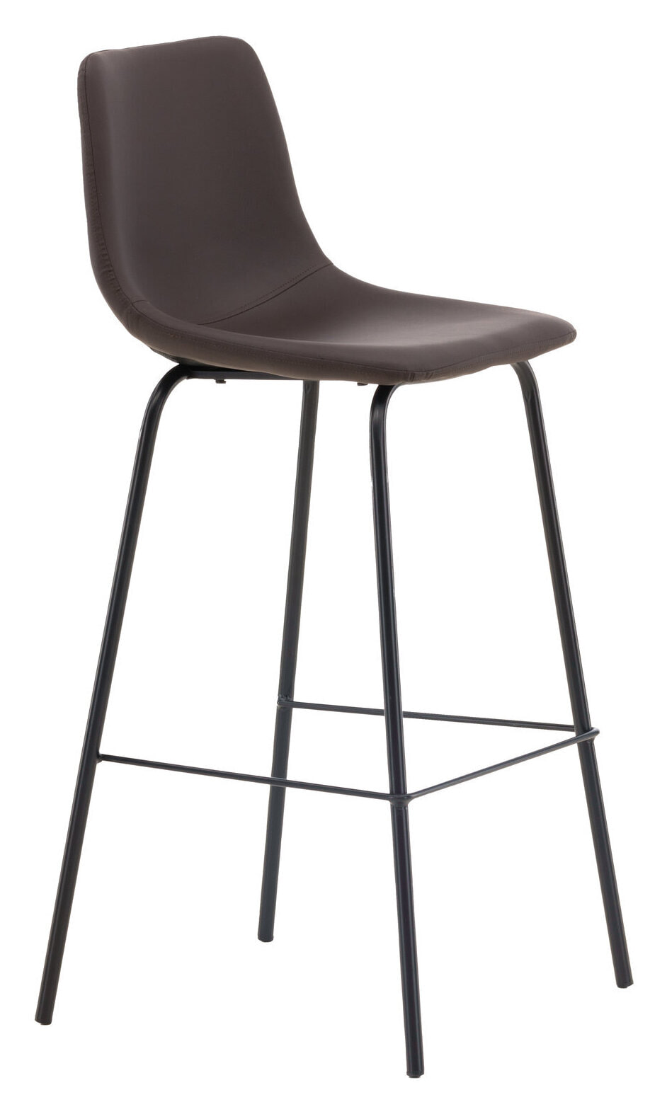 Nohr Barkruk 'Sherrika' Lederlook, kleur Bruin (zithoogte 75cm)