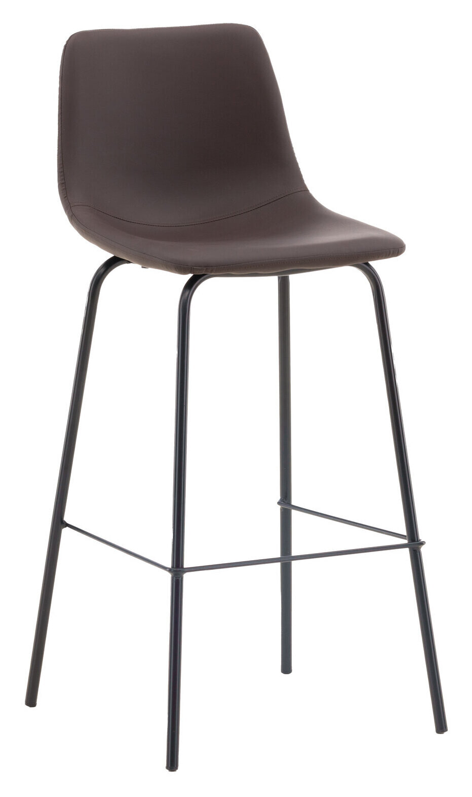 Nohr Barkruk 'Sherrika' Lederlook, kleur Bruin (zithoogte 75cm)