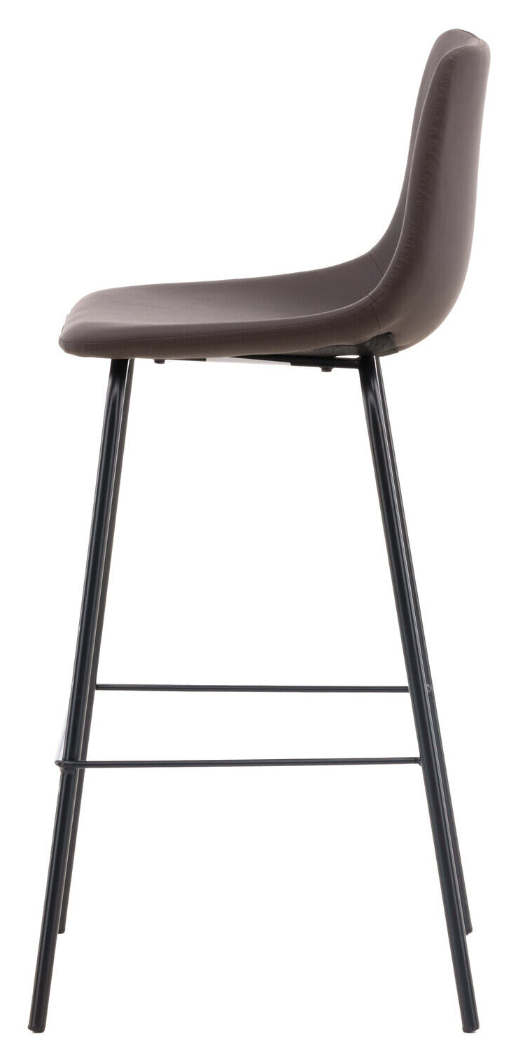 Nohr Barkruk 'Sherrika' Lederlook, kleur Bruin (zithoogte 75cm)