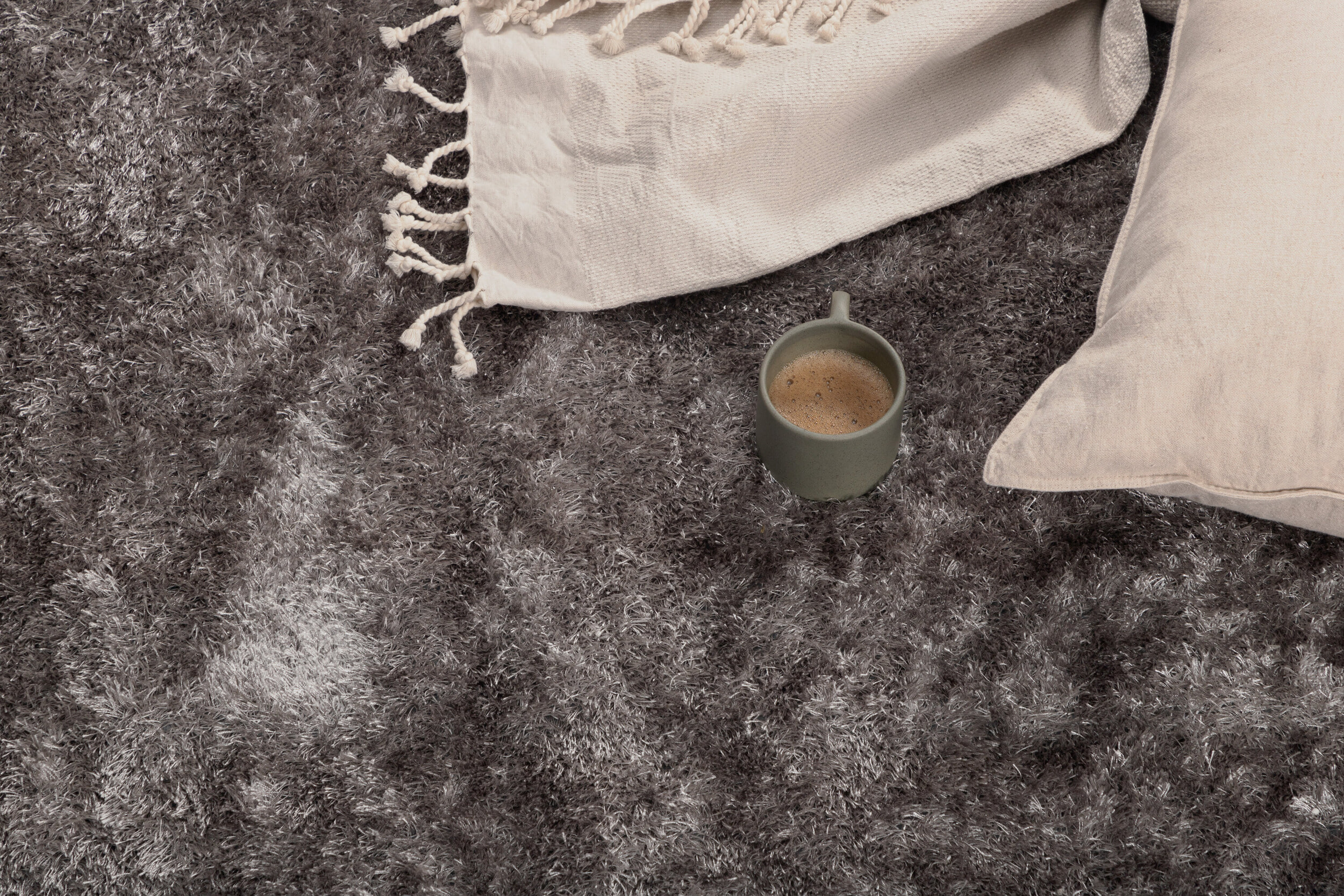 Nohr Rond Vloerkleed 'Der' 200cm, kleur Grijs
