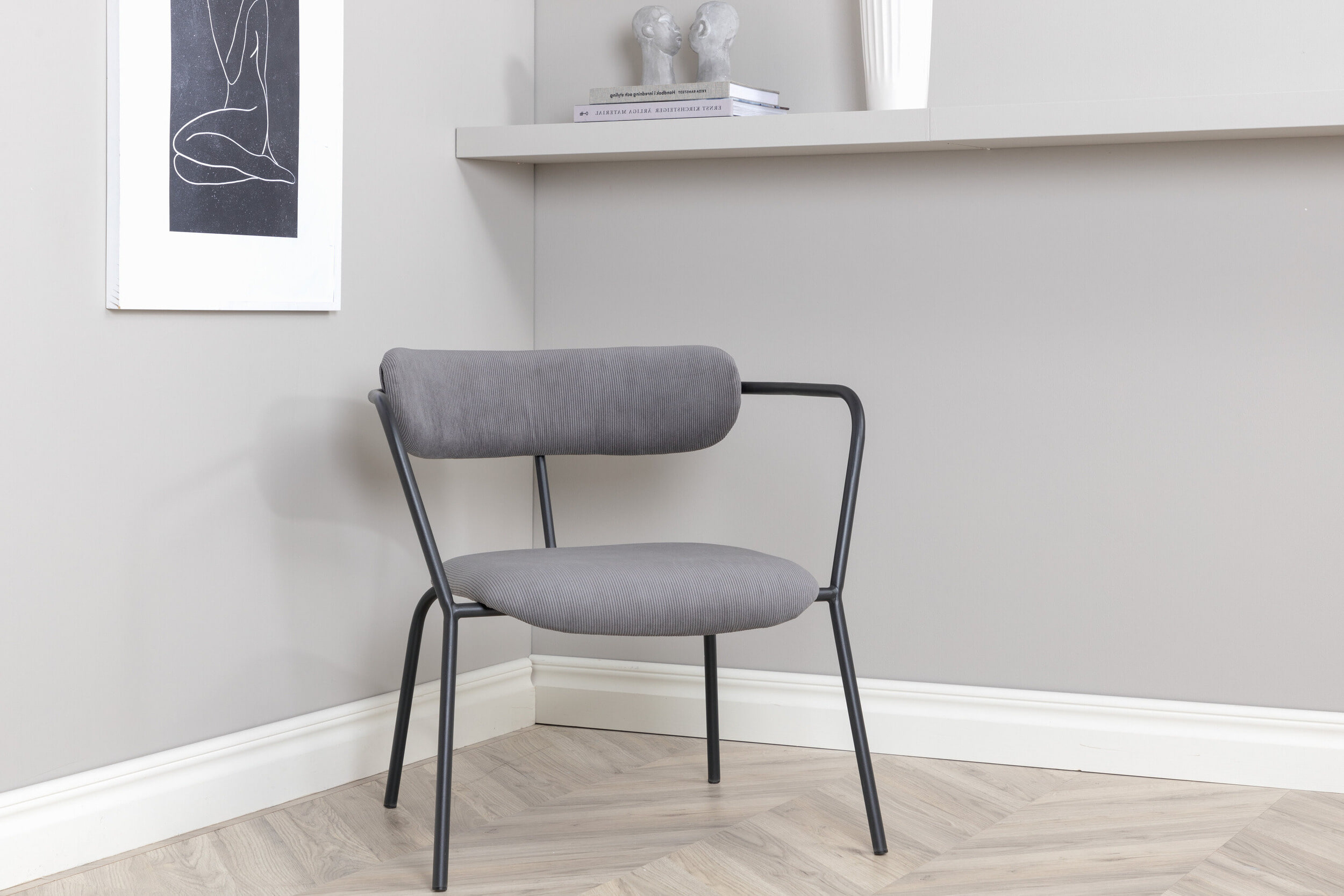 Nohr Fauteuil 'Traver' Rib, kleur Grijs