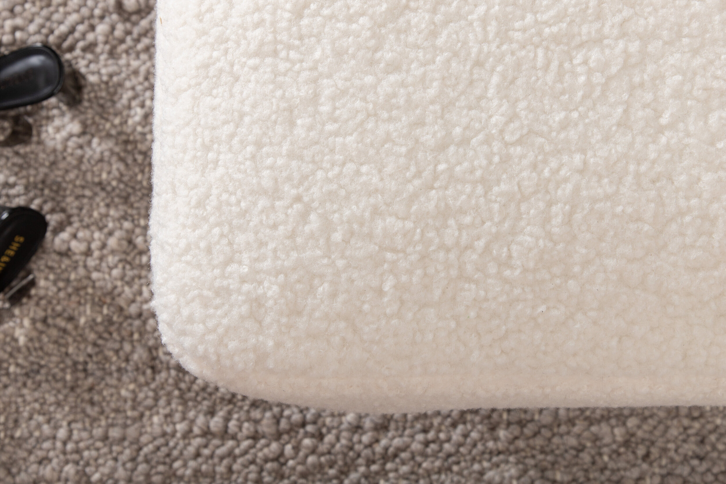 Nohr Hocker 'Tylan' Teddy, kleur Wit