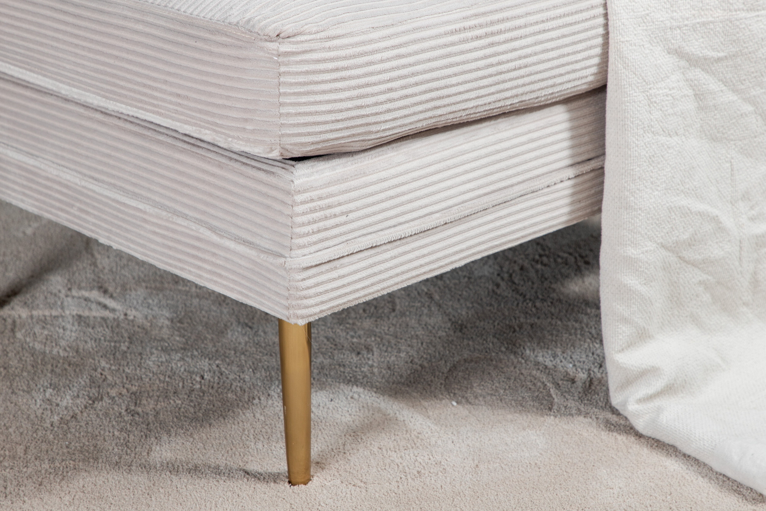 Nohr Hocker 'Tylan' Rib, kleur Grijs