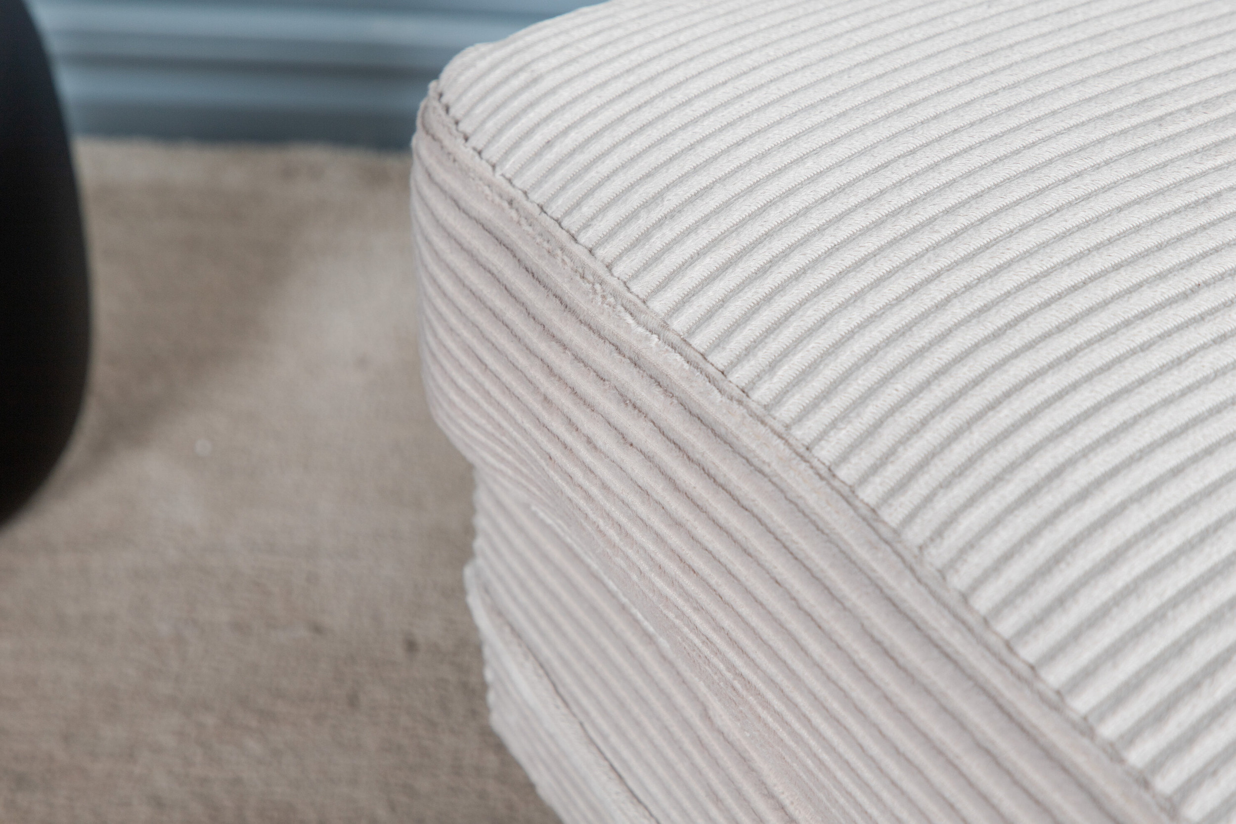 Nohr Hocker 'Tylan' Rib, kleur Grijs