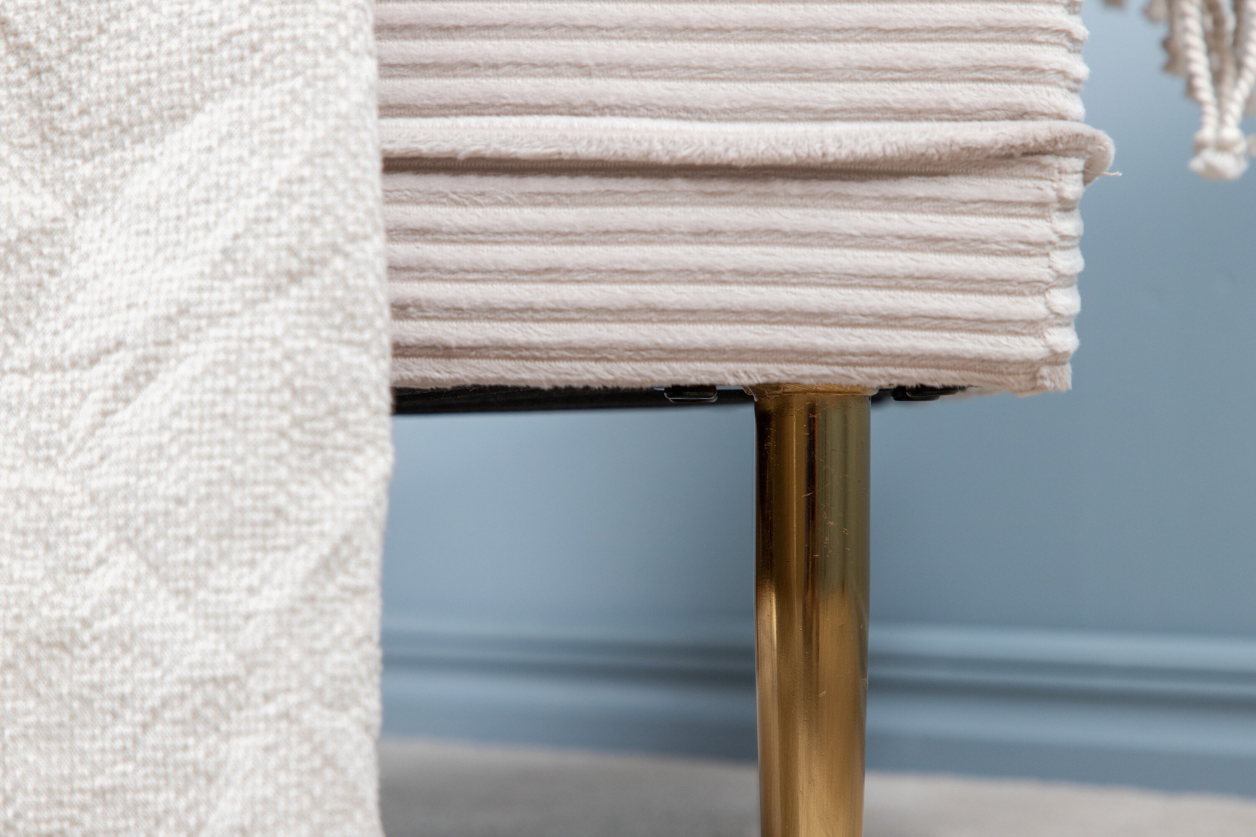 Nohr Hocker 'Tylan' Rib, kleur Grijs