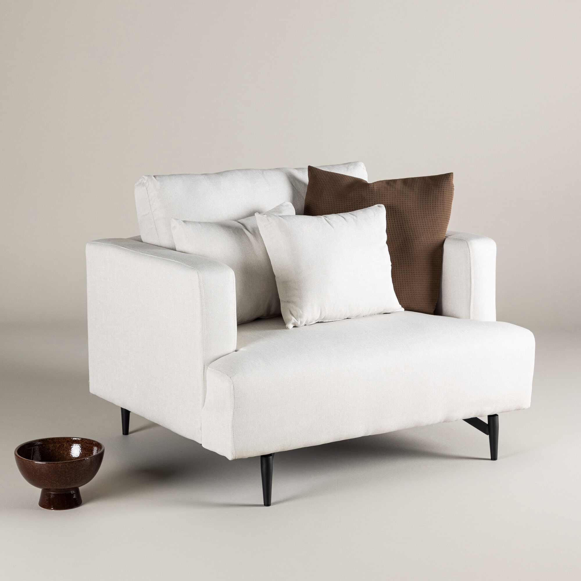 Nohr Fauteuil 'Tamora' Linnen, kleur Beige